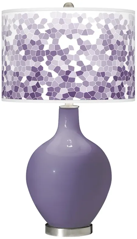 Purple Haze Mosaic Giclee Ovo Table Lamp