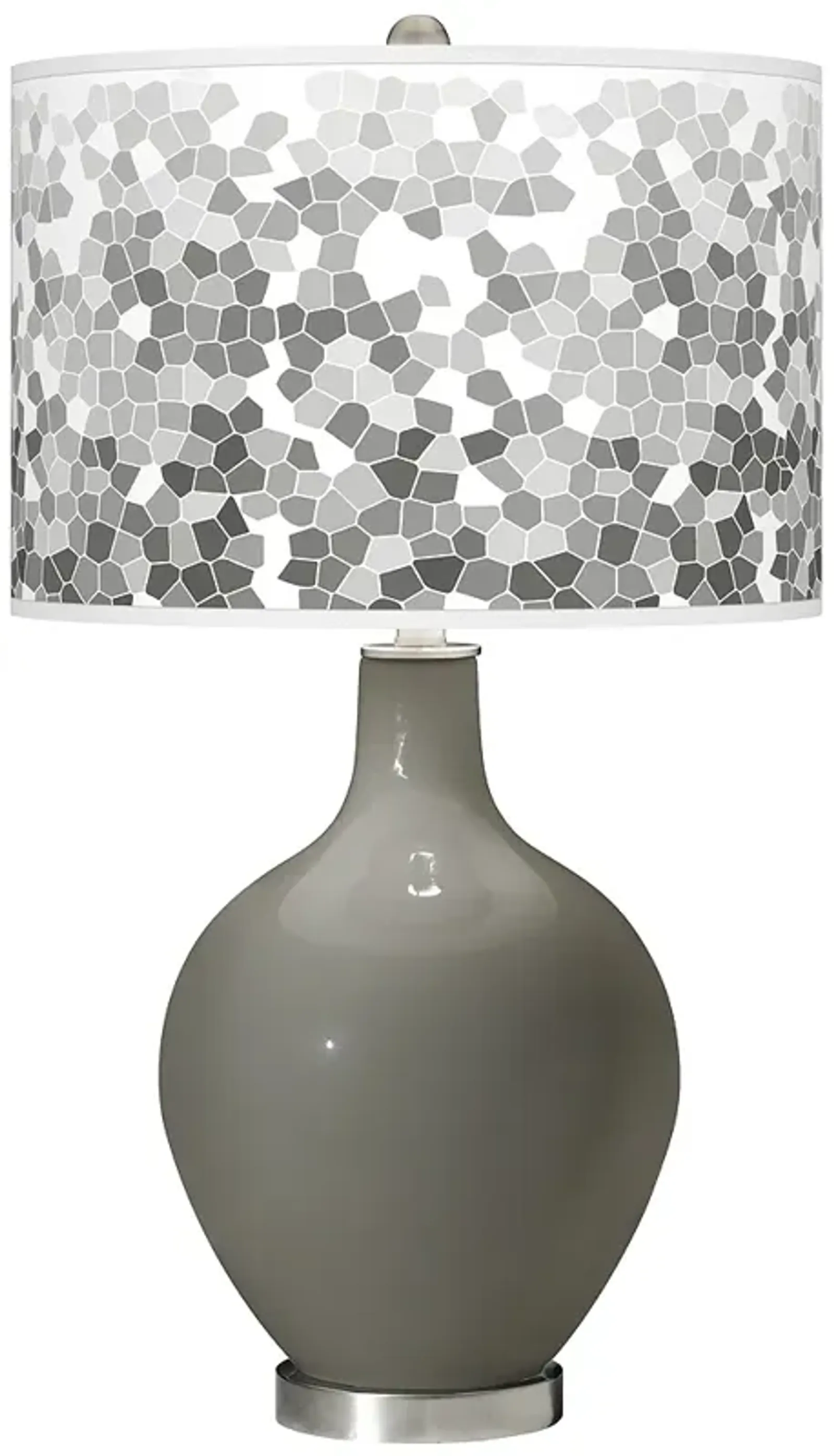 Color Plus Ovo 28 1/2" High Mosaic Shade Gauntlet Gray Table Lamp