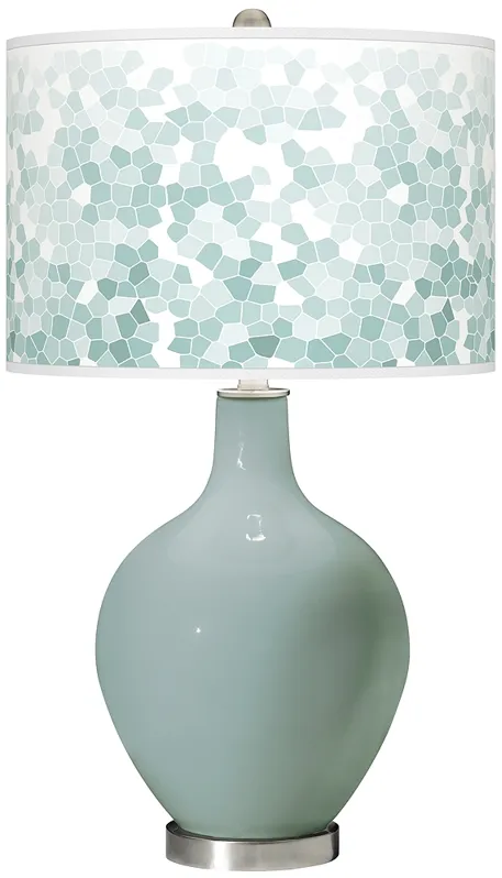 Aqua-Sphere Mosaic Giclee Ovo Table Lamp