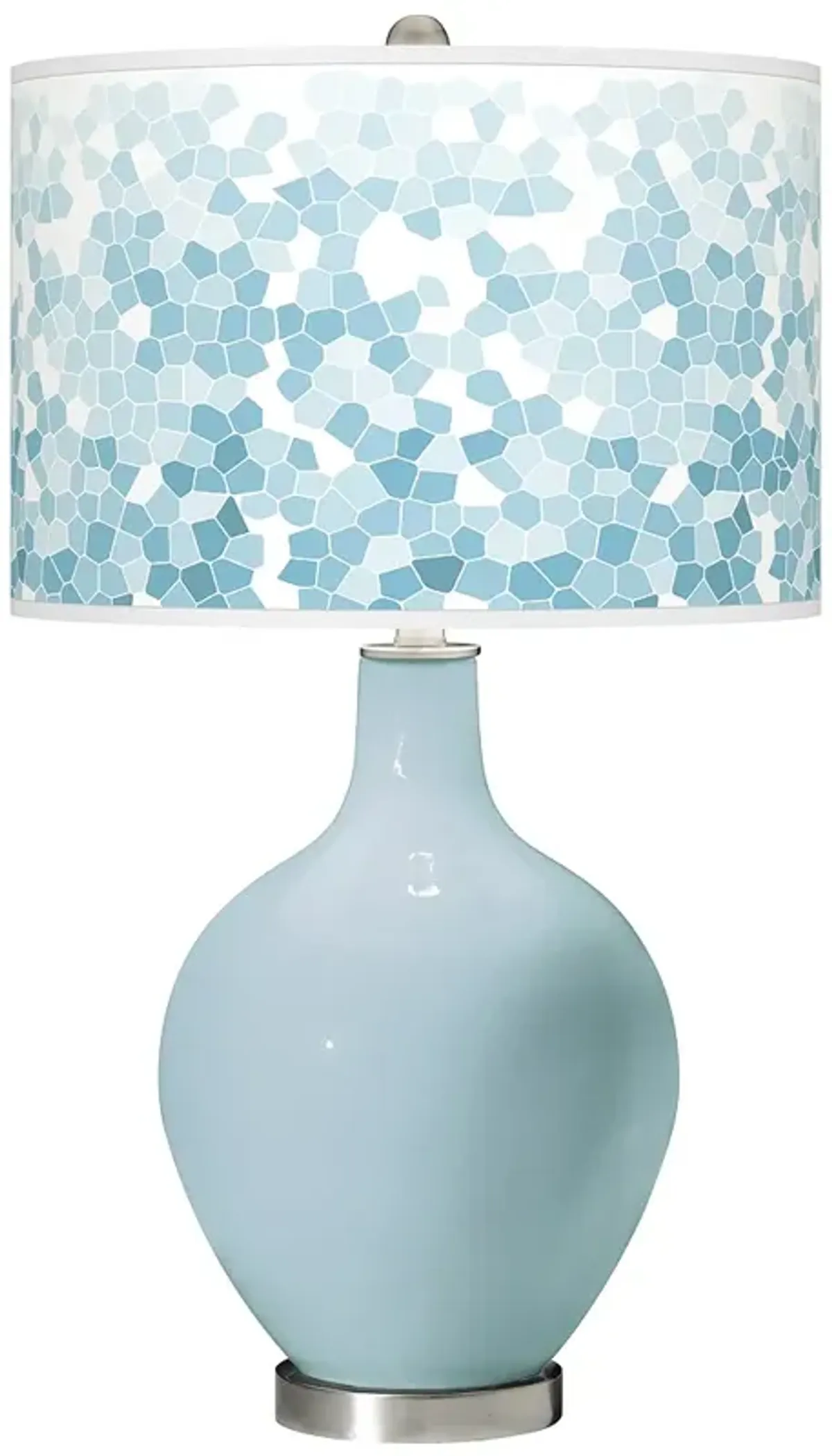 Color Plus Ovo 28 1/2" High Mosaic Shade Vast Sky Blue Table Lamp