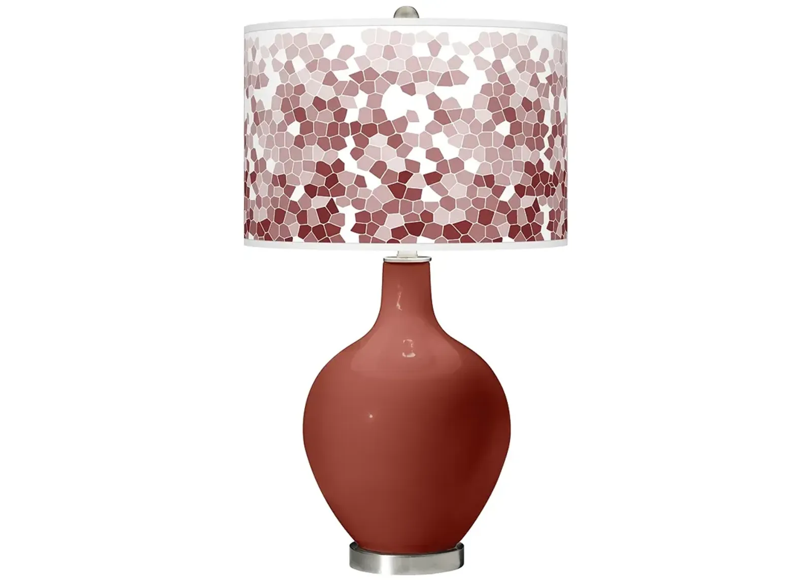 Color Plus Ovo 28 1/2" High Mosaic Shade Madeira Red Table Lamp