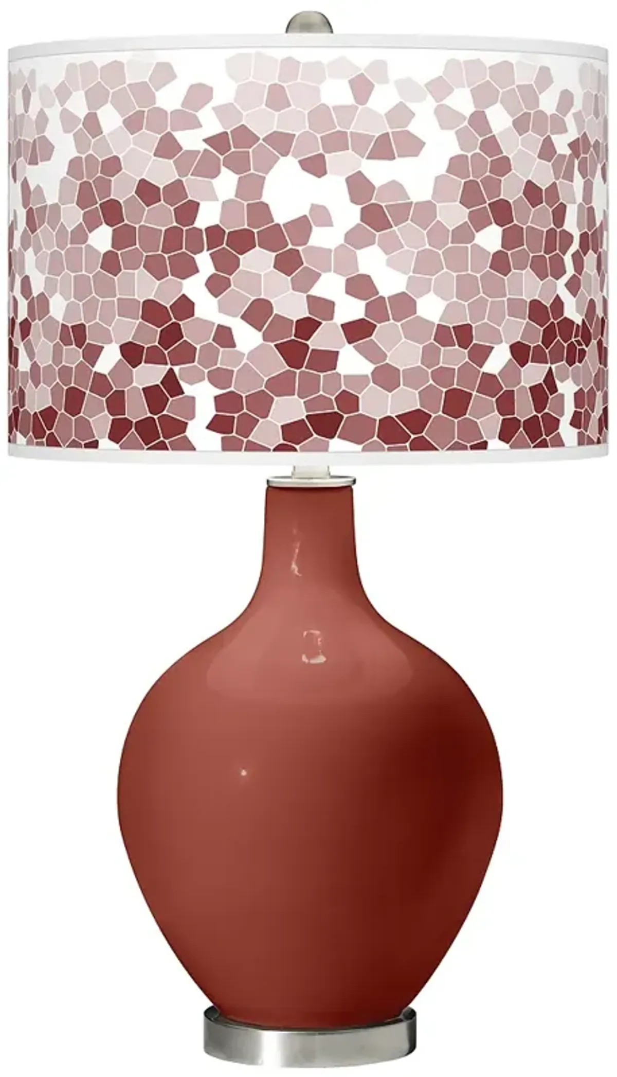 Color Plus Ovo 28 1/2" High Mosaic Shade Madeira Red Table Lamp