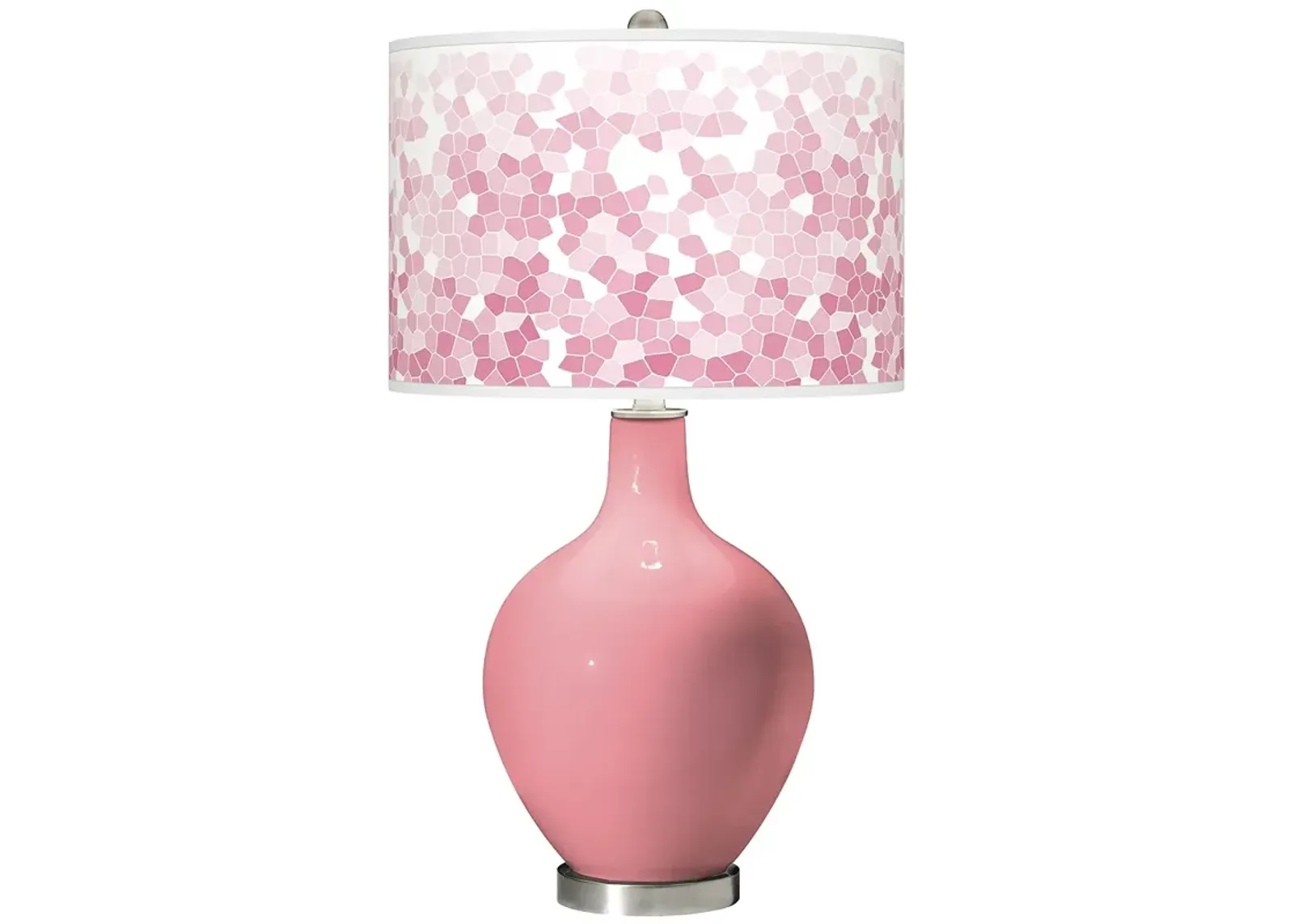 Color Plus Ovo 28 1/2" High Mosaic Shade Haute Pink Table Lamp