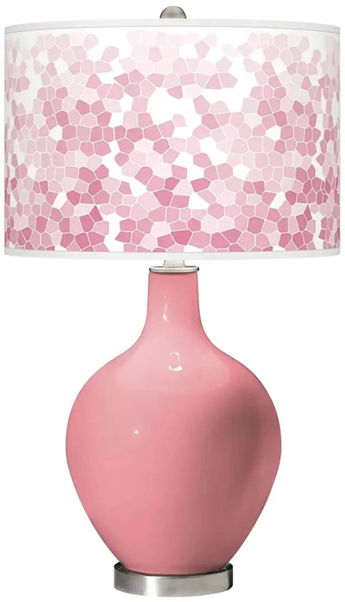 Color Plus Ovo 28 1/2" High Mosaic Shade Haute Pink Table Lamp