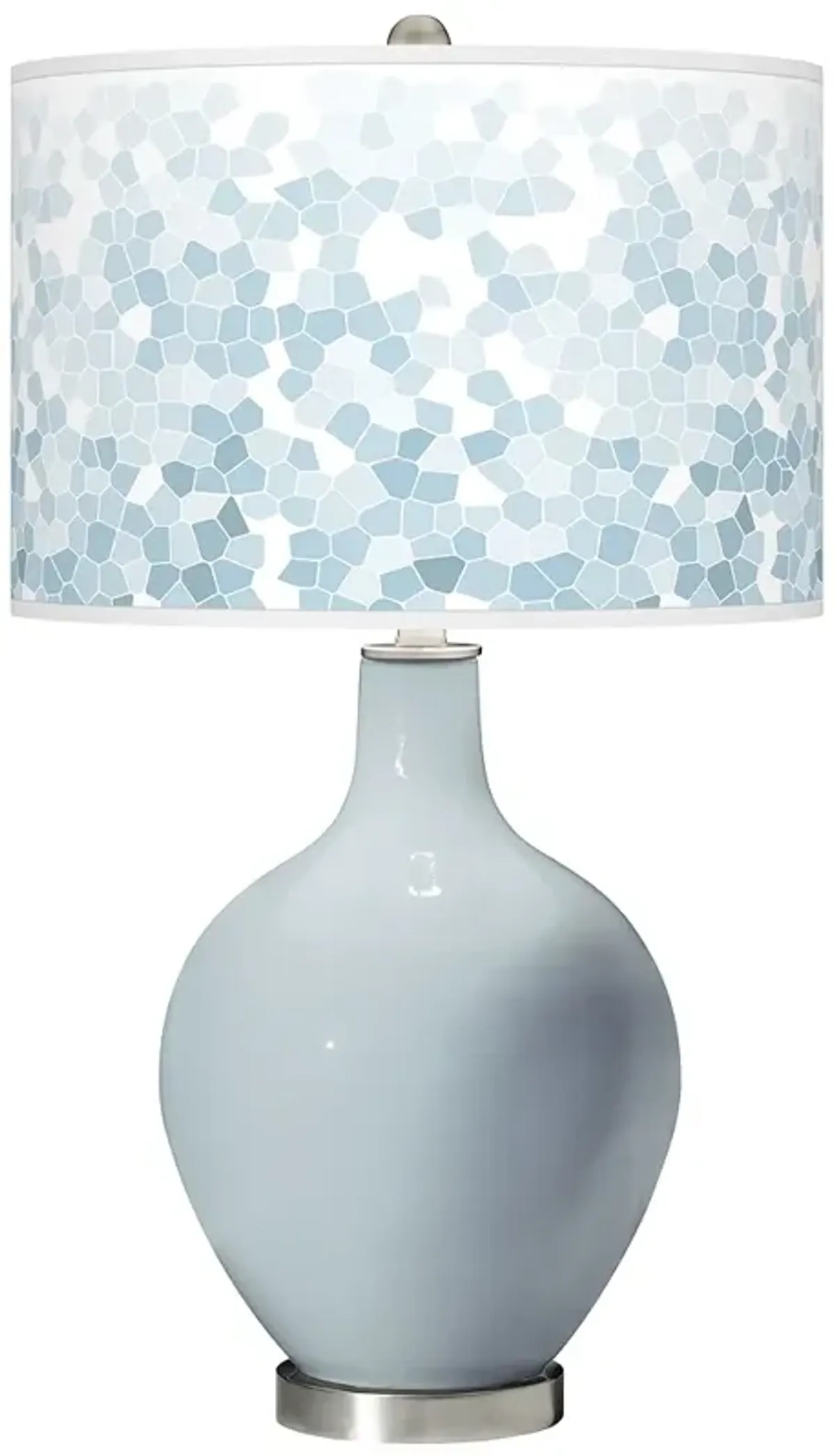 Color Plus Ovo 28 1/2" High Mosaic Shade Take Five Blue Table Lamp