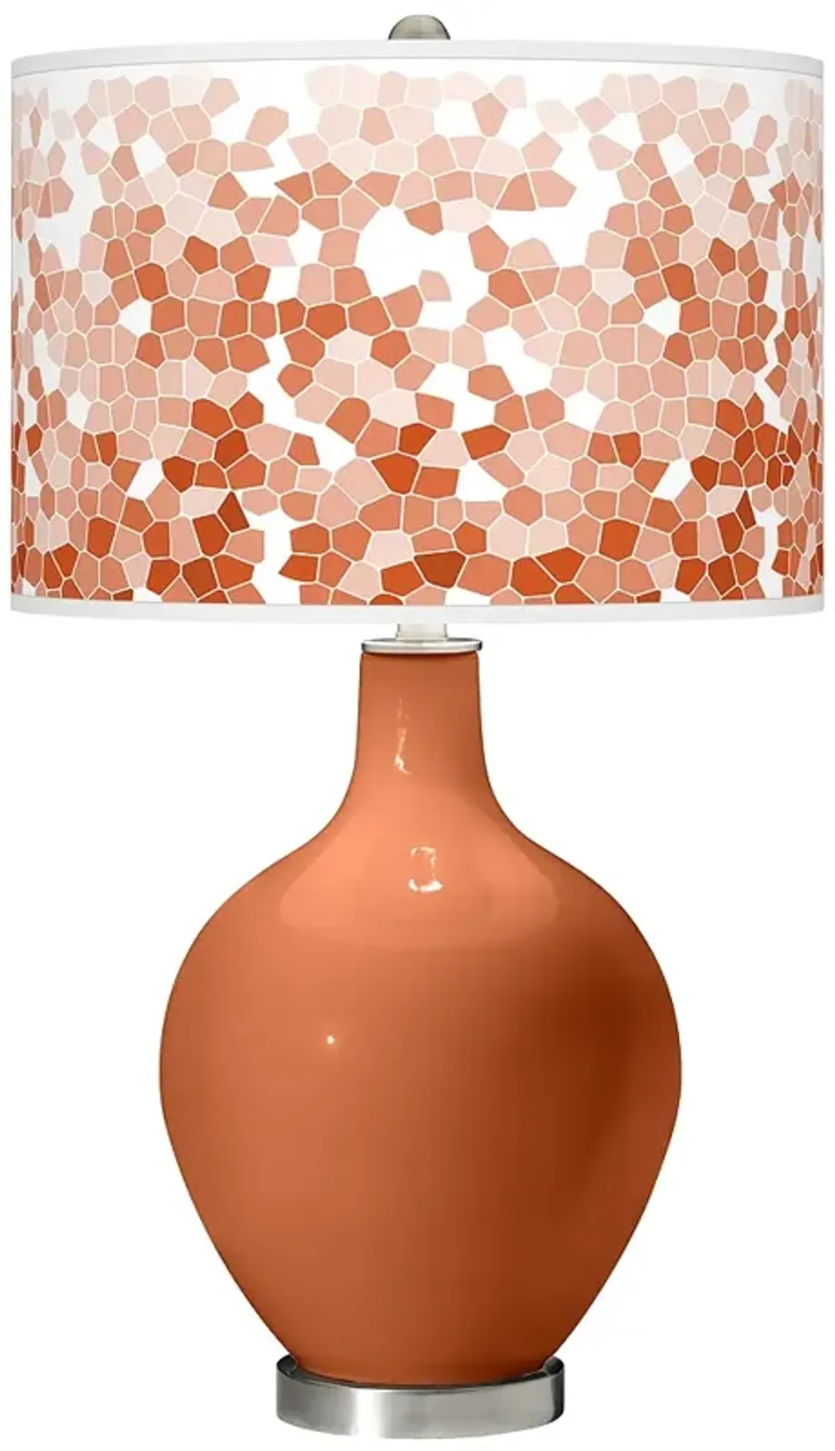 Color Plus Ovo 28 1/2" High Mosaic Shade Robust Orange Table Lamp