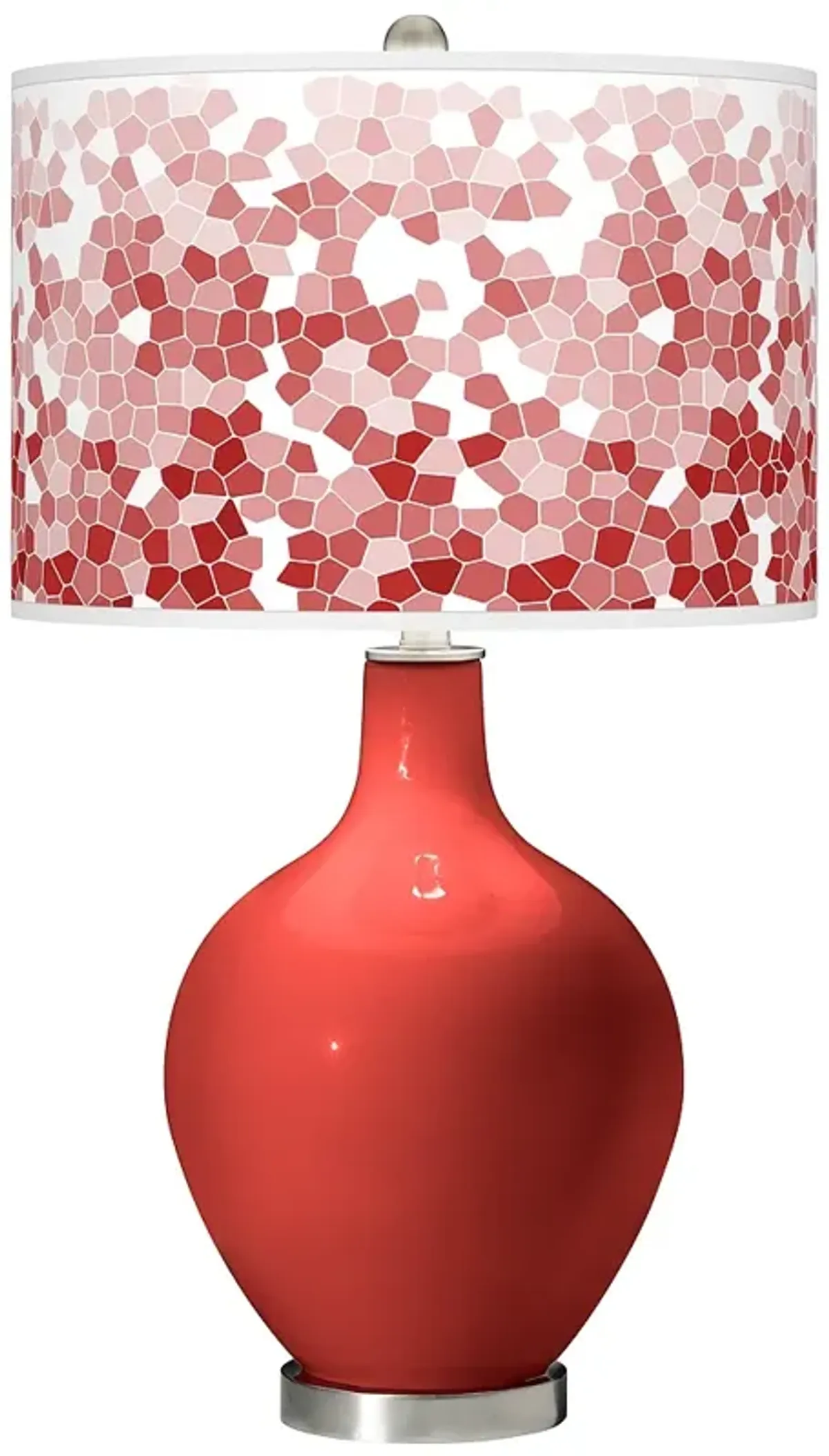 Color Plus Ovo 28 1/2" High Mosaic Shade Cherry Tomato Red Table Lamp