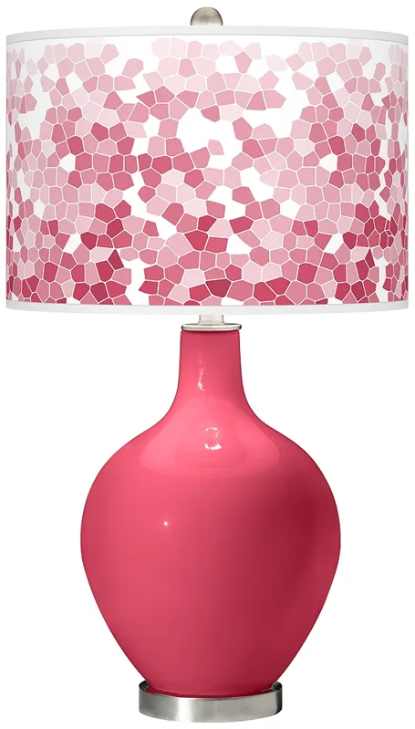 Eros Pink Mosaic Giclee Ovo Table Lamp
