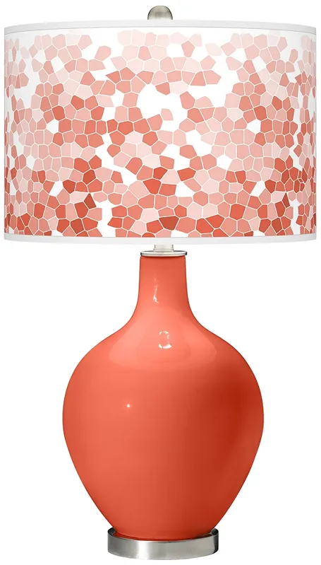 Color Plus Ovo 28 1/2" Mosaic Shade Daring Orange Table Lamp