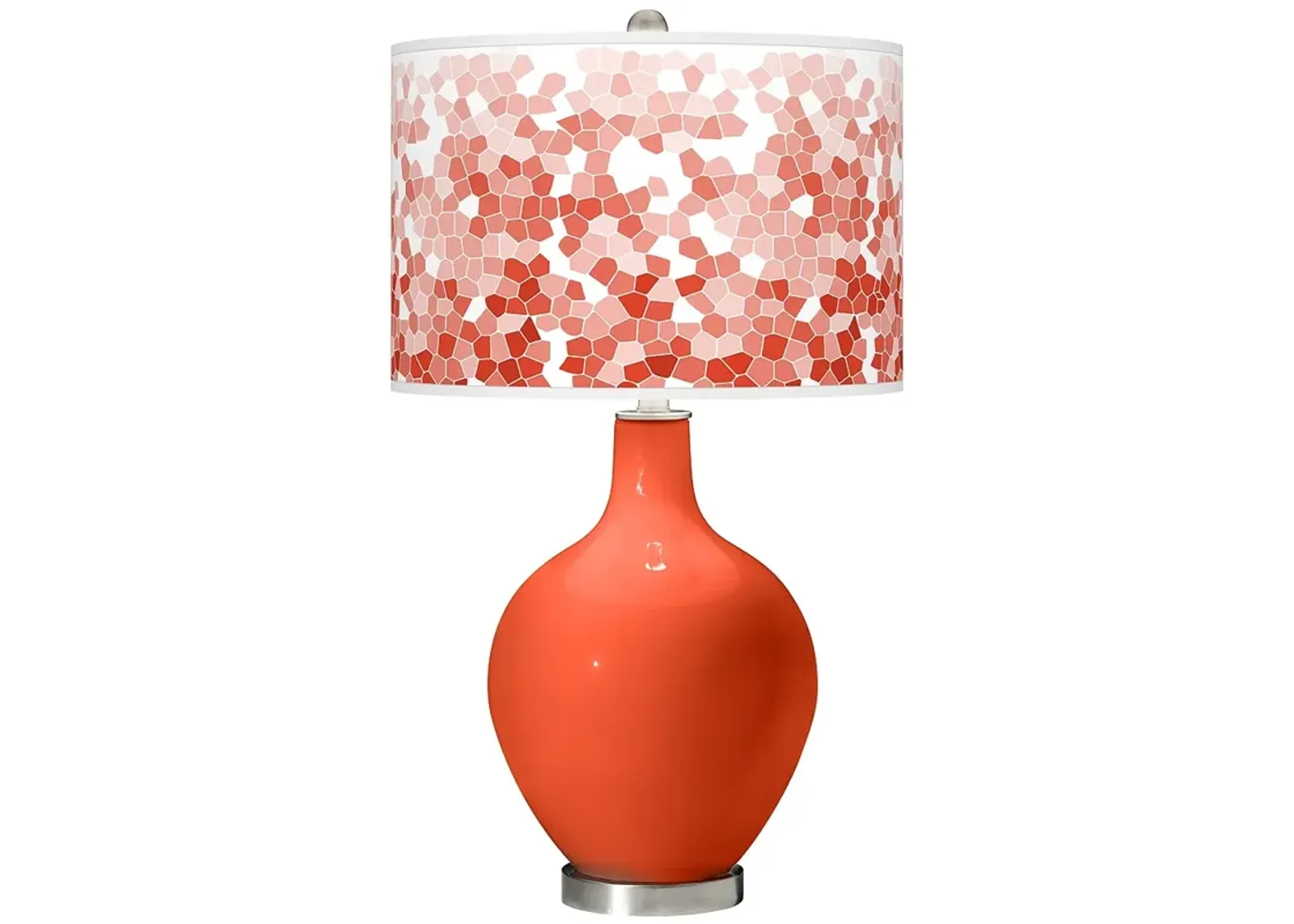 Color Plus Ovo 28 1/2" Mosaic Shade Daredevil Orange Table Lamp