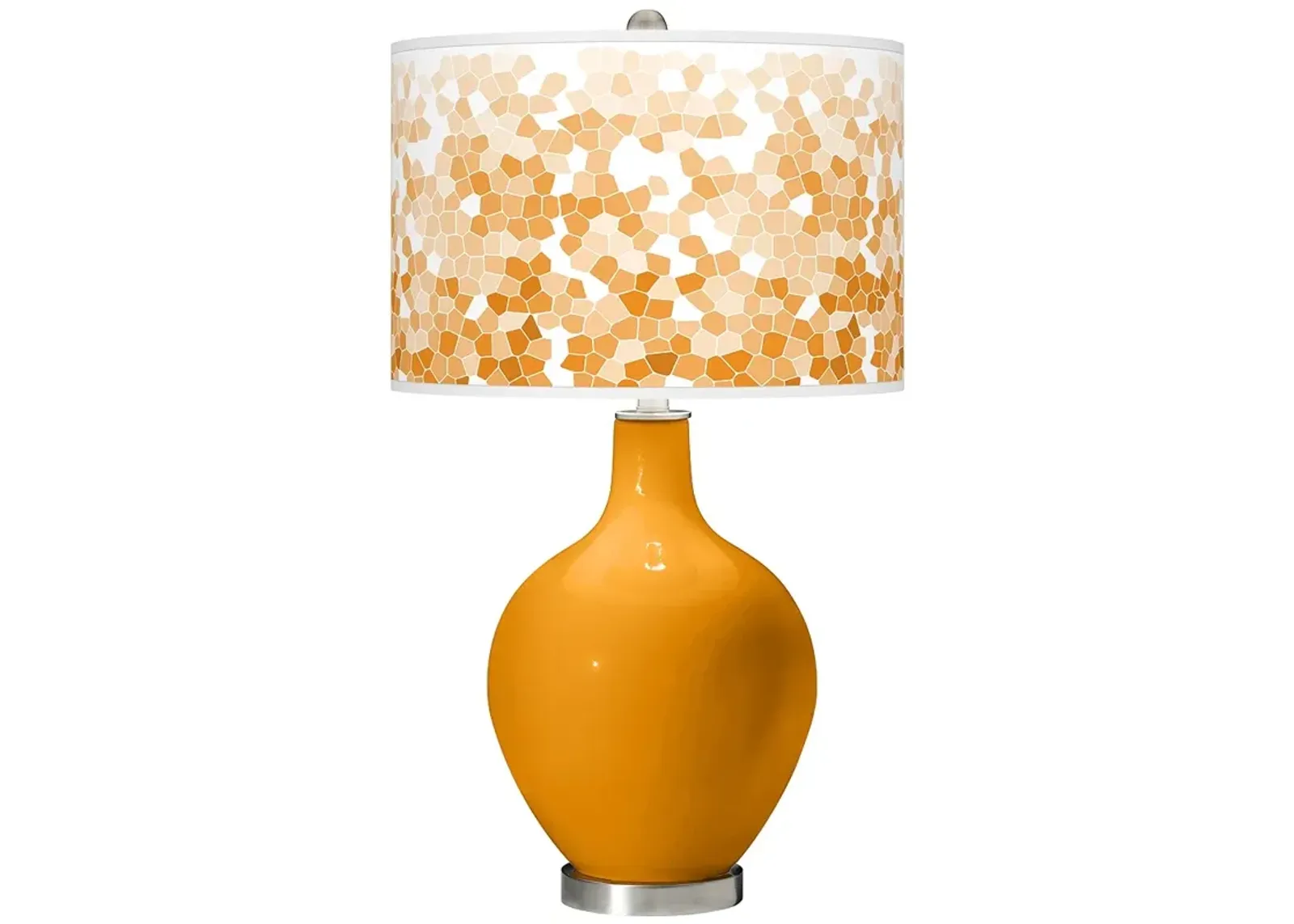 Color Plus Ovo 28 1/2" Mosaic Shade Carnival Orange Table Lamp