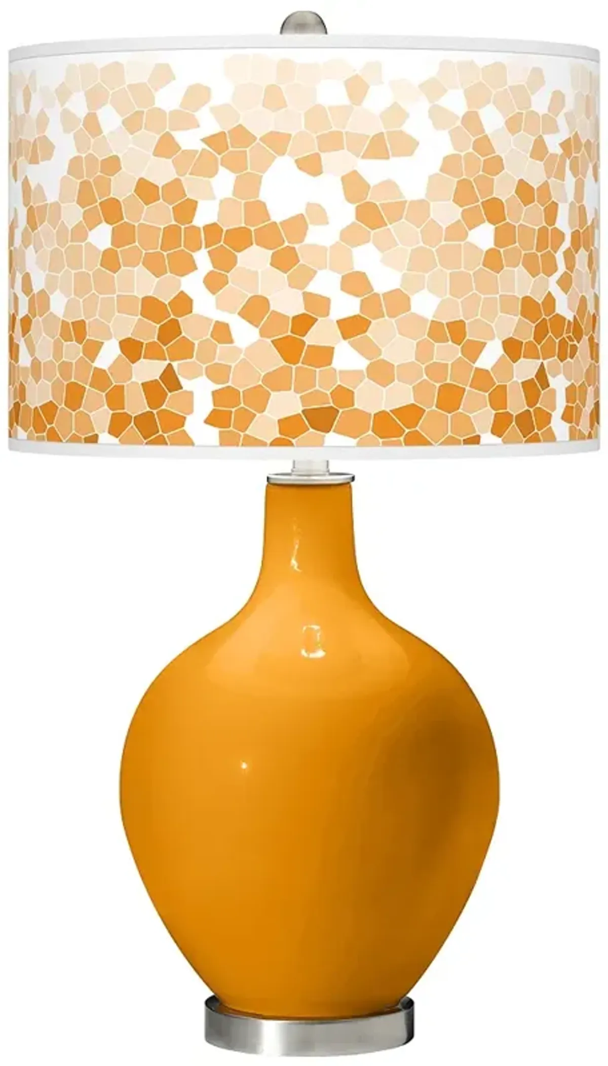 Color Plus Ovo 28 1/2" Mosaic Shade Carnival Orange Table Lamp