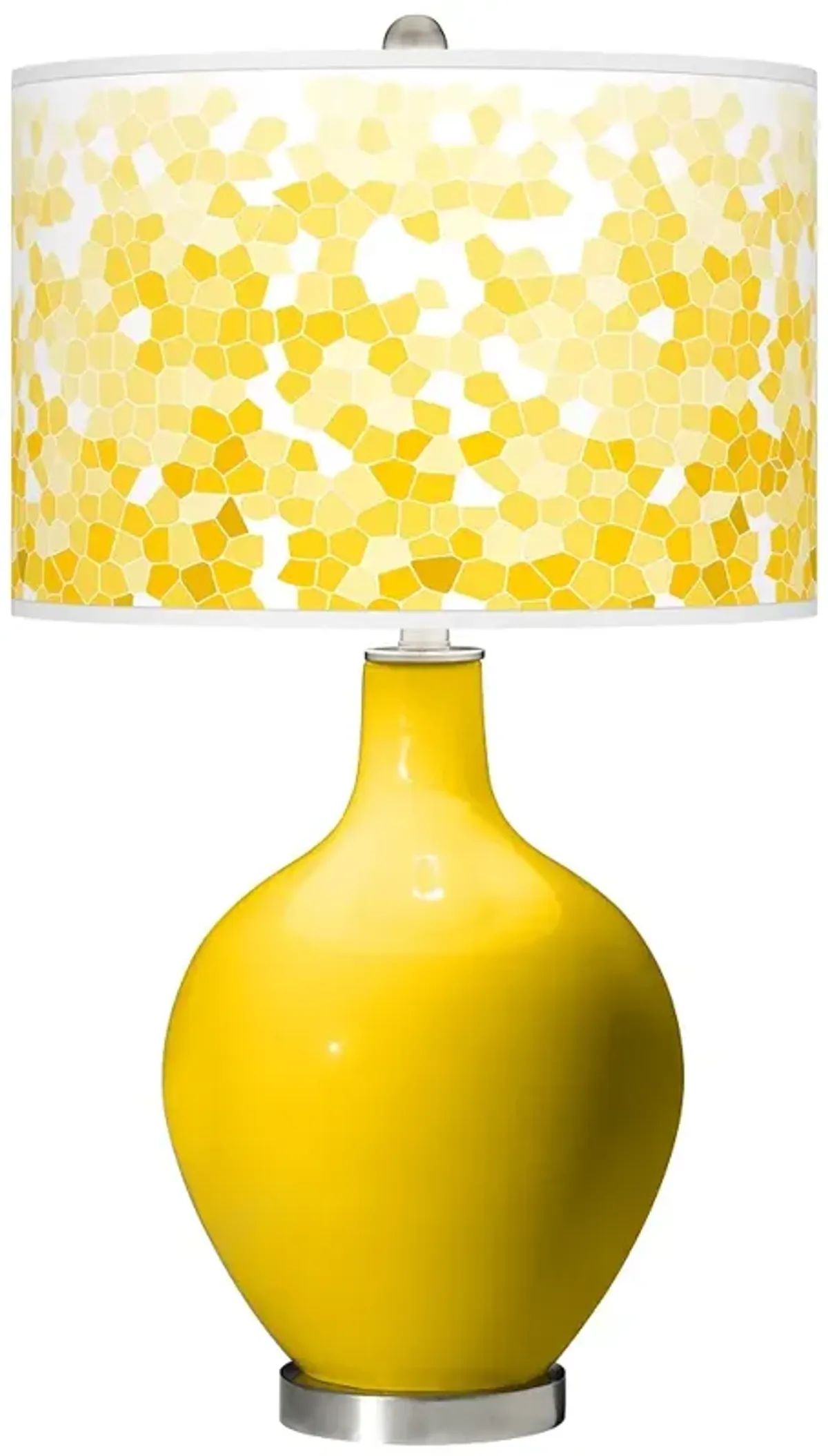 Color Plus Ovo 28 1/2" High Mosaic Shade Citrus Yellow Table Lamp