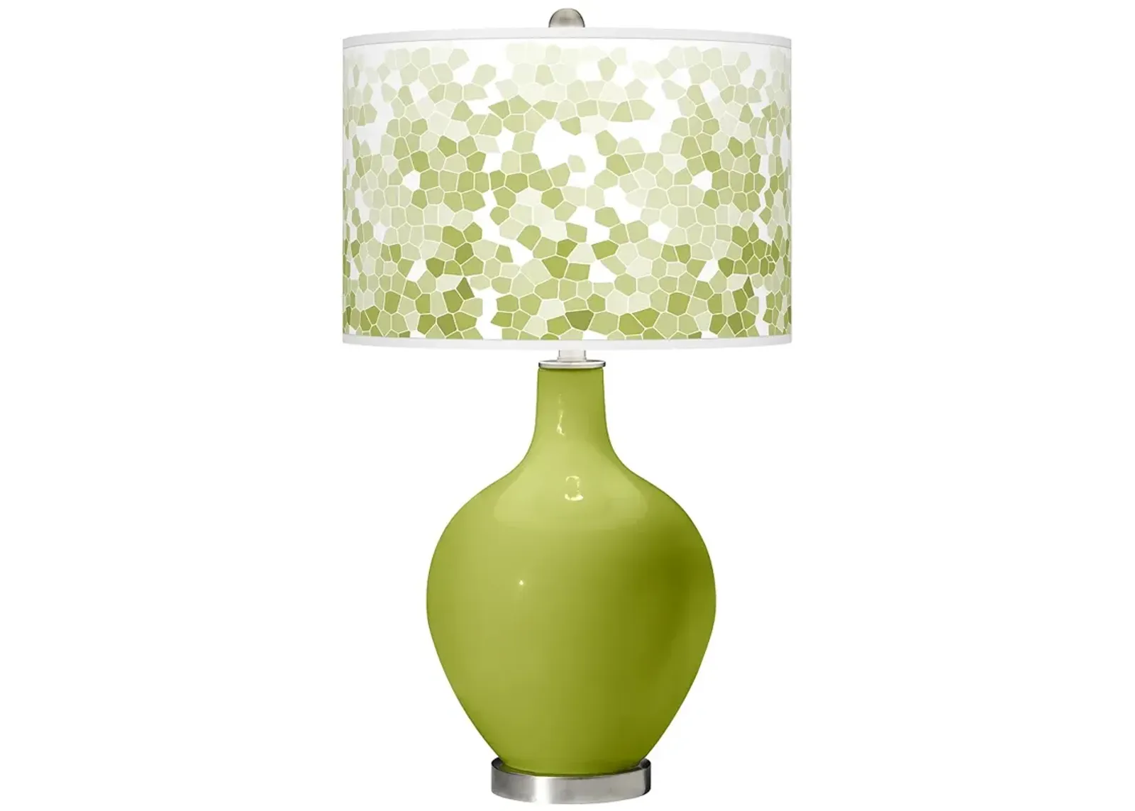 Color Plus Ovo 28 1/2" High Mosaic Shade Parakeet Green Table Lamp