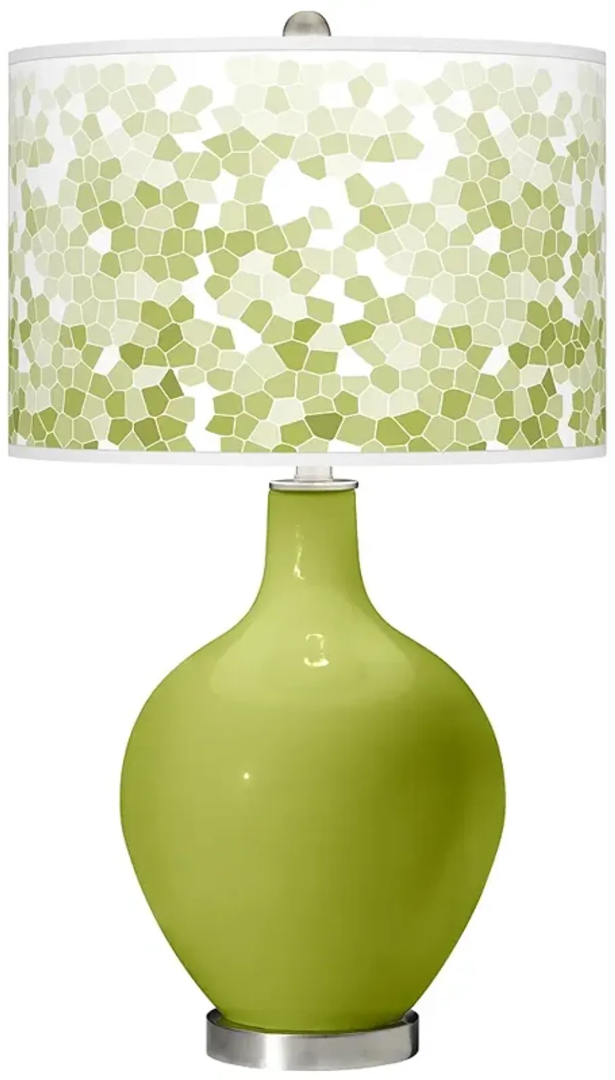 Color Plus Ovo 28 1/2" High Mosaic Shade Parakeet Green Table Lamp
