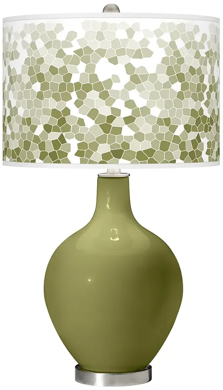 Color Plus Ovo 28 1/2" Mosaic Shade Rural Green Table Lamp