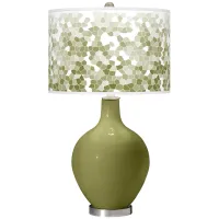 Rural Green Mosaic Giclee Ovo Table Lamp