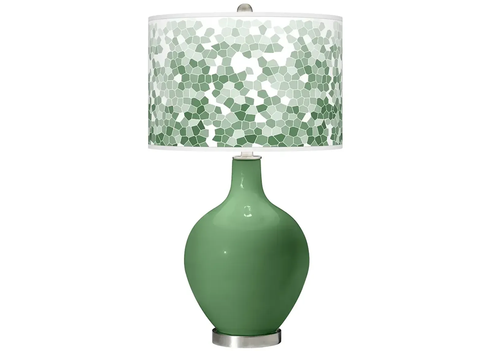 Color Plus Ovo 28 1/2" High Mosaic Shade Garden Grove Green Table Lamp