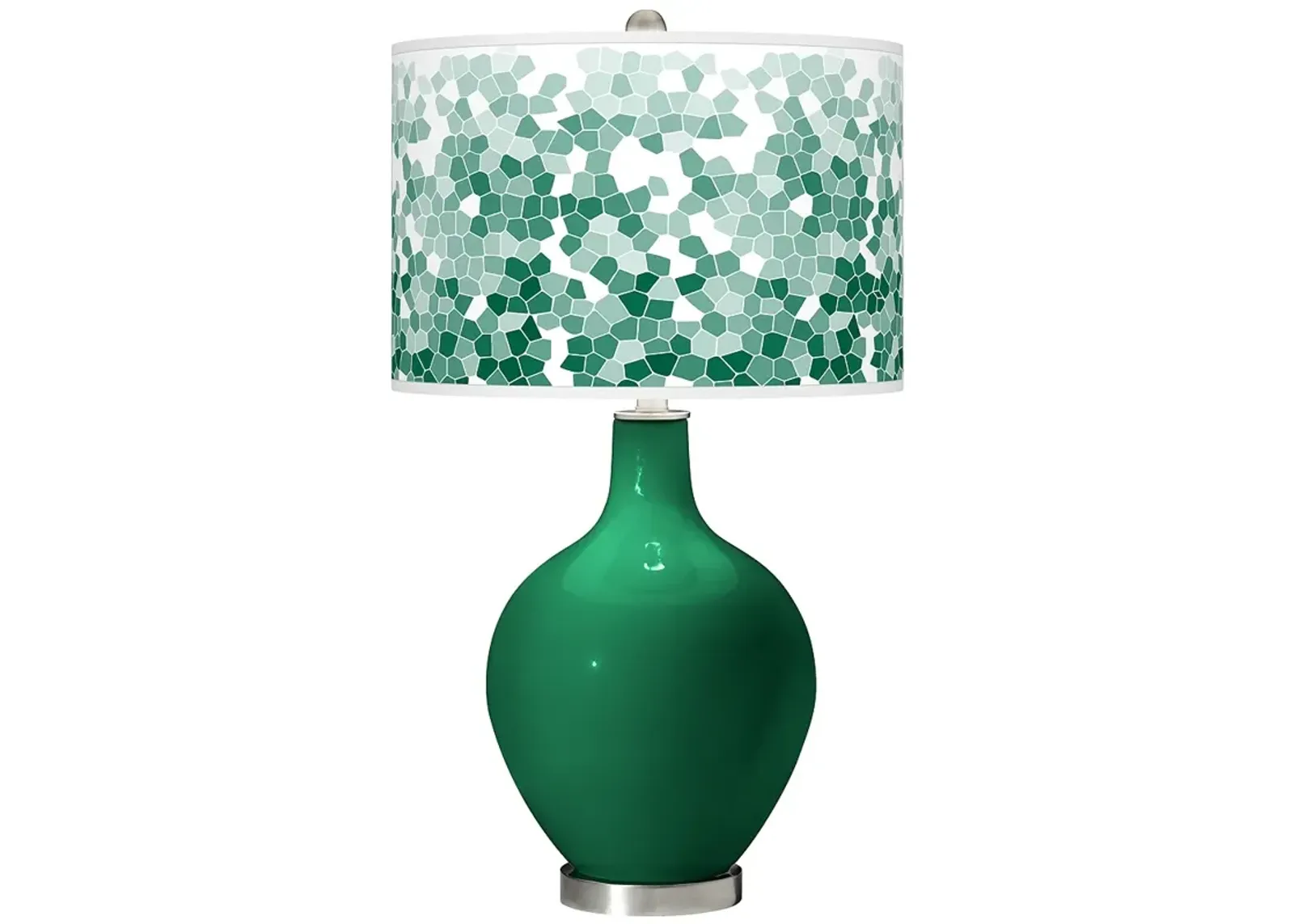 Color Plus Ovo 28 1/2" High Mosaic Shade Greens Table Lamp