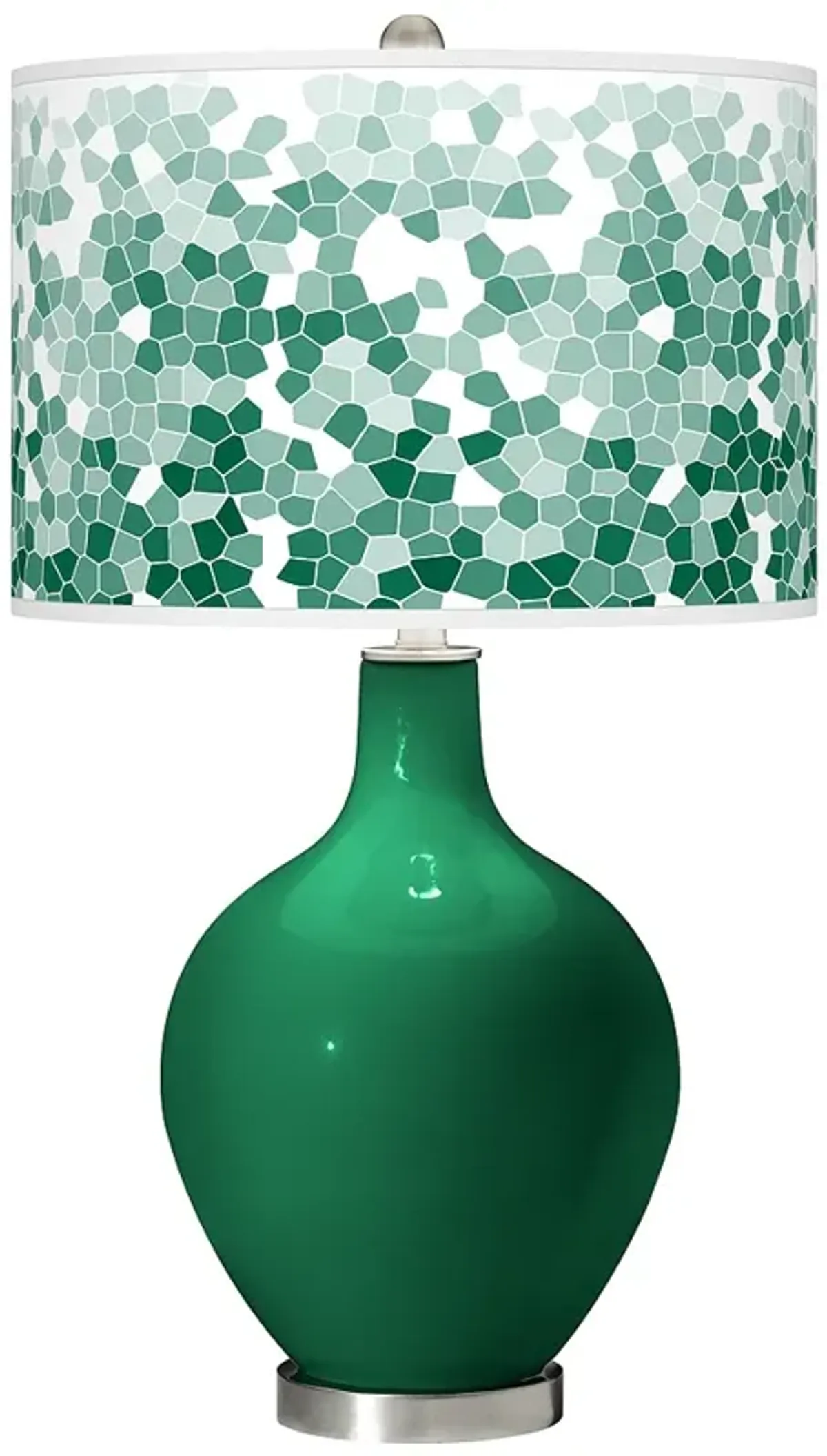 Color Plus Ovo 28 1/2" High Mosaic Shade Greens Table Lamp