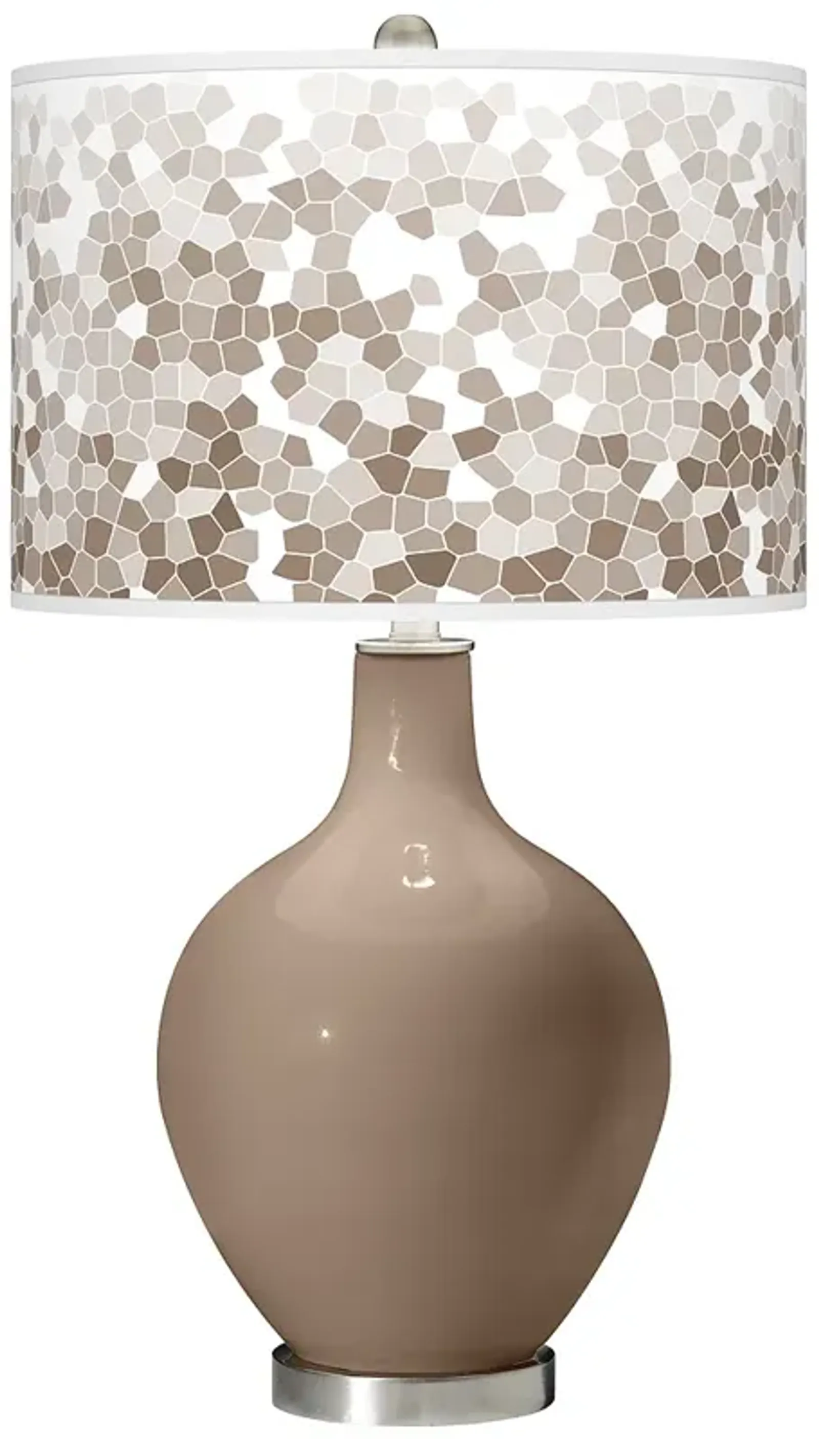 Color Plus Ovo 28 1/2" High Mosaic Shade Mocha Brown Table Lamp