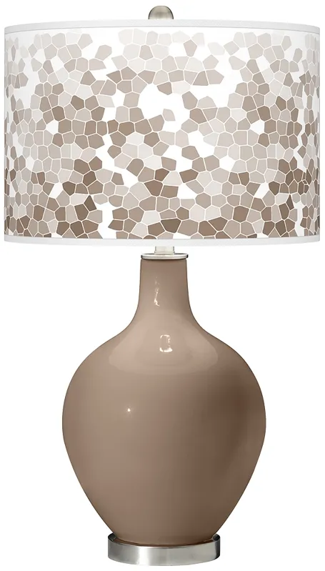 Mocha Mosaic Giclee Ovo Table Lamp