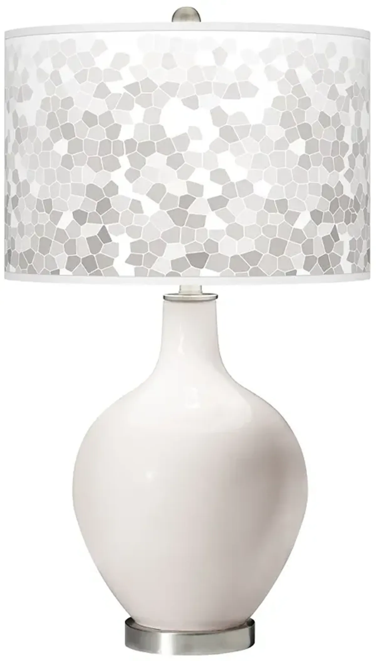 Smart White Mosaic Giclee Ovo Table Lamp