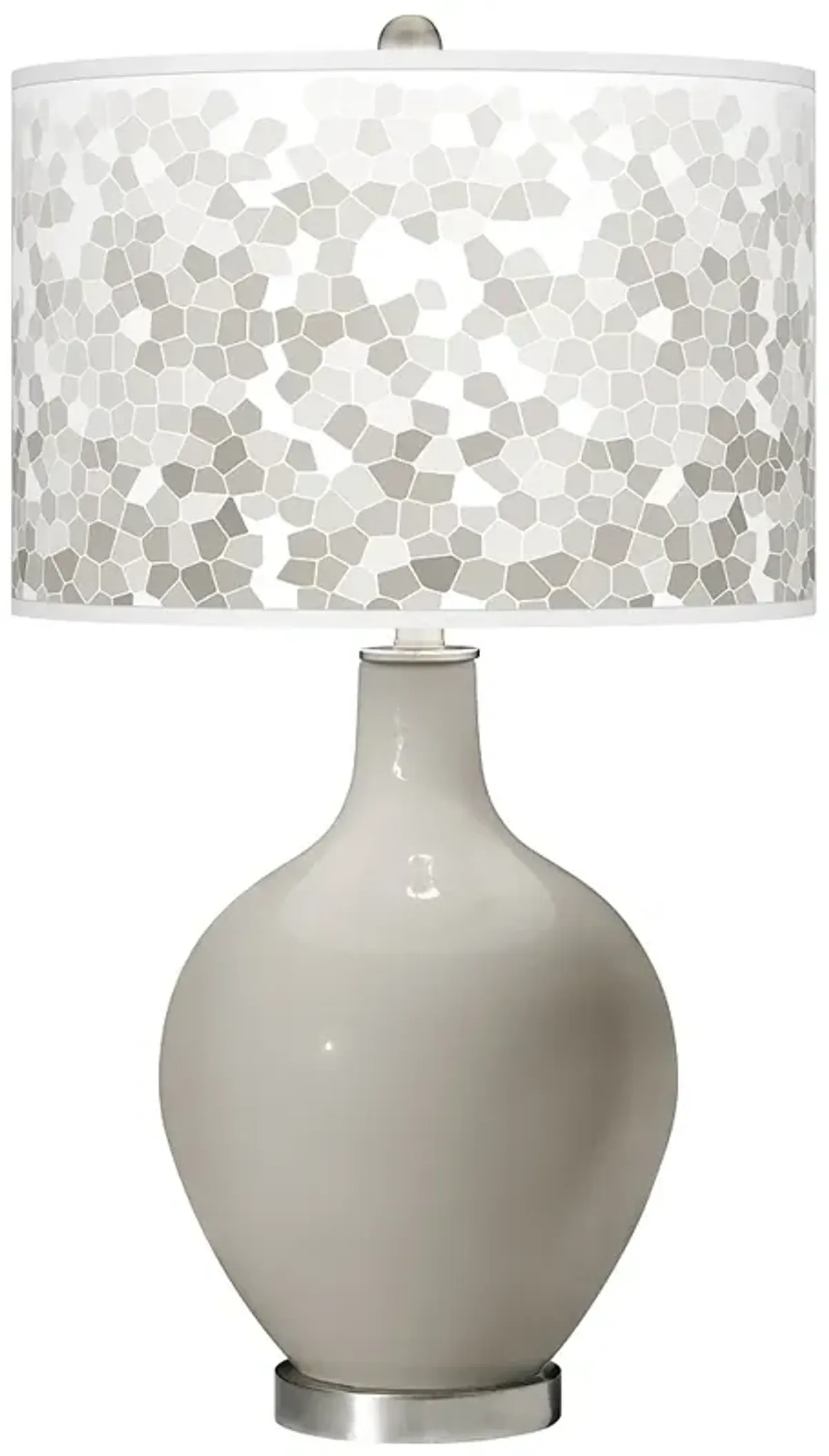 Color Plus Ovo 28 1/2" High Mosaic Shade Requisite Gray Table Lamp