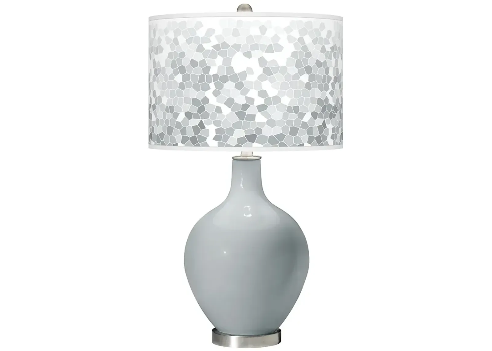 Color Plus Ovo 28 1/2" Mosaic Shade with Uncertain Gray Table Lamp