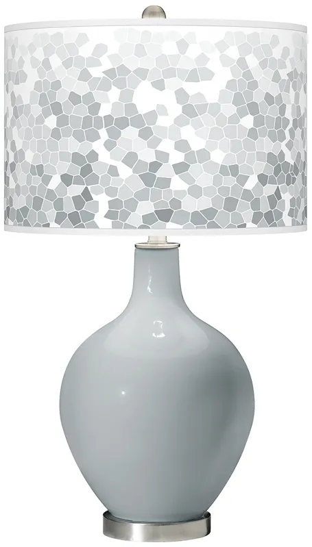 Color Plus Ovo 28 1/2" Mosaic Shade with Uncertain Gray Table Lamp