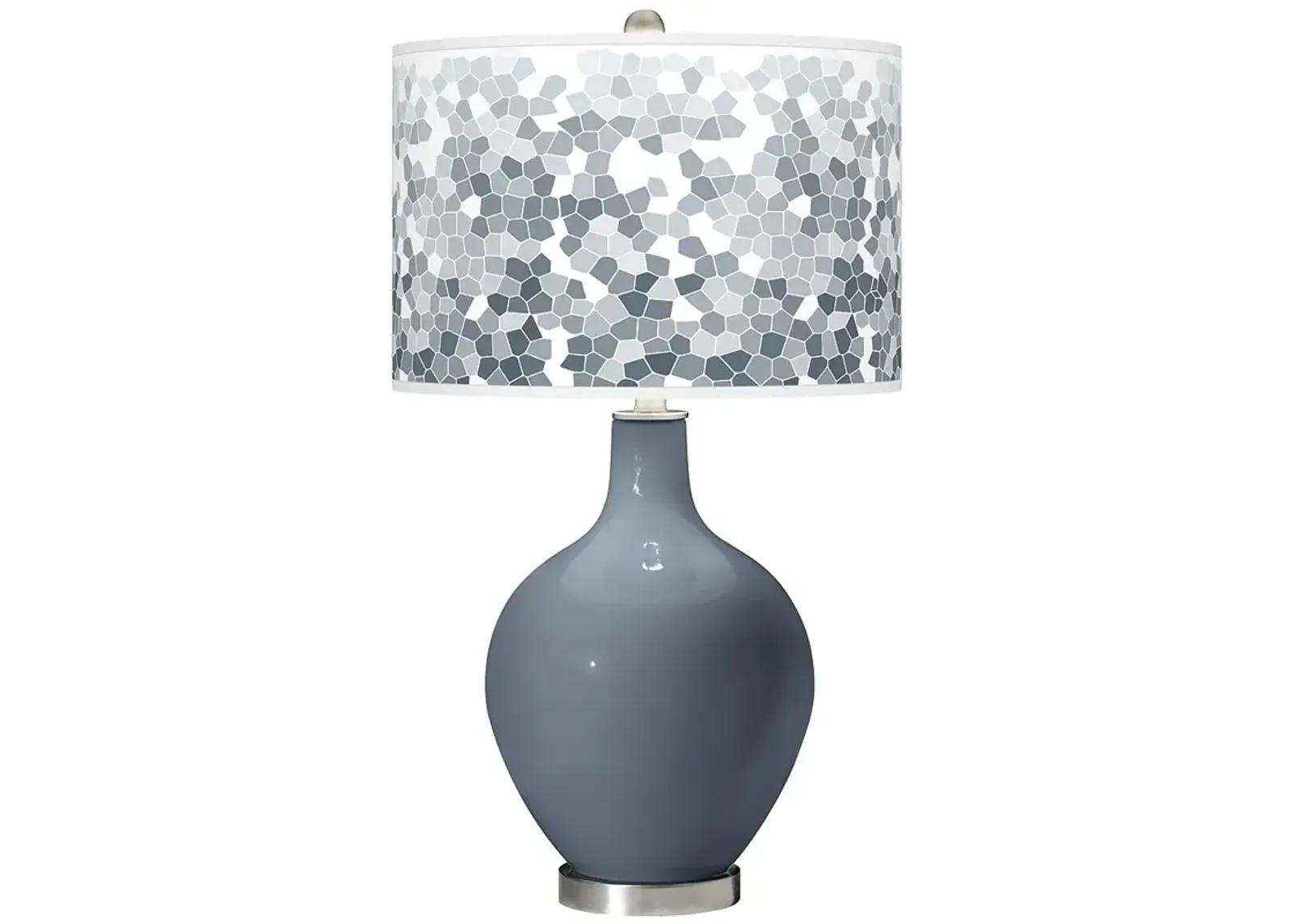 Color Plus Ovo 28 1/2" Mosaic Shade Granite Peak Gray Table Lamp