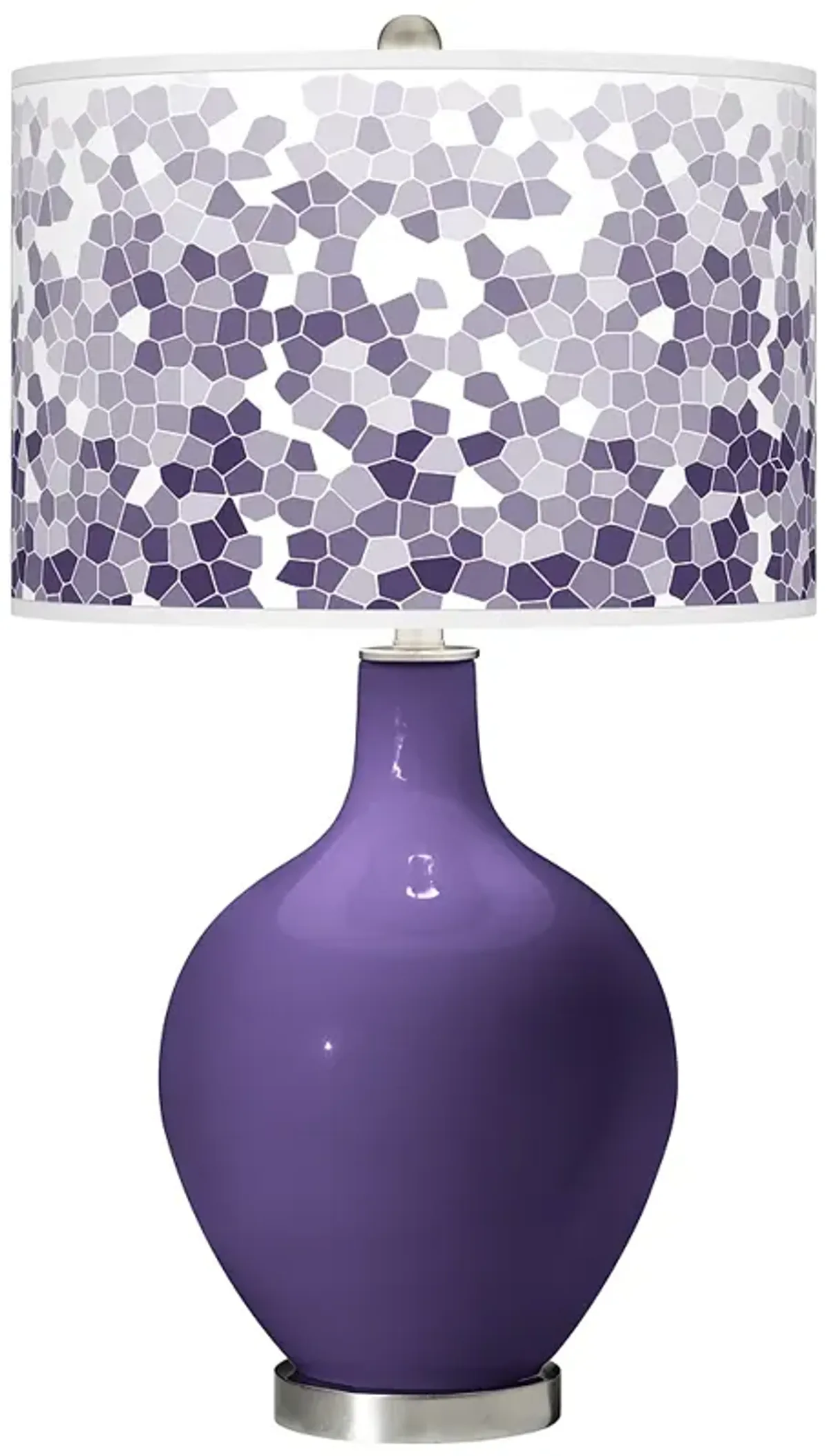 Izmir Purple Mosaic Giclee Ovo Table Lamp