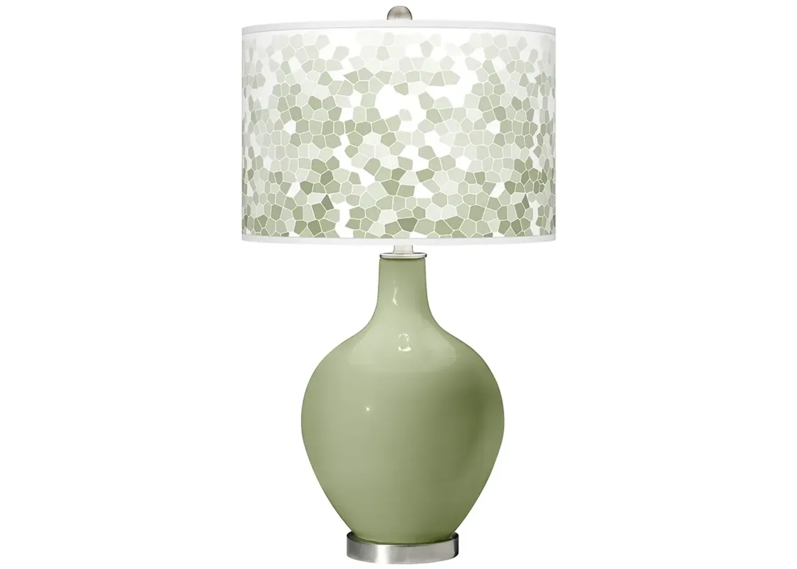 Color Plus Ovo 28 1/2" High Mosaic Shade Majolica Green Table Lamp