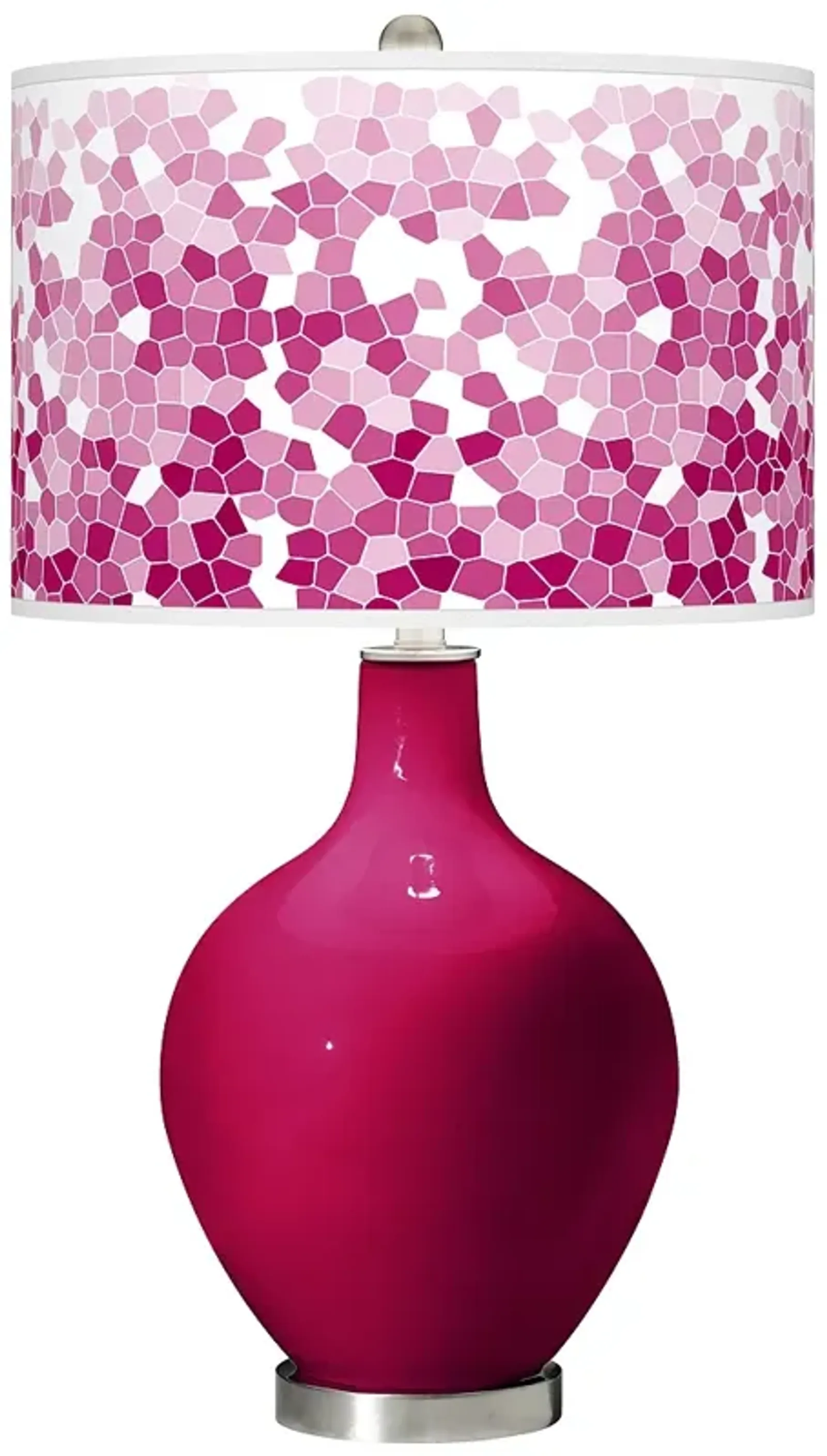 Color Plus Ovo 28 1/2" Mosaic Shade French Burgundy Red Table Lamp