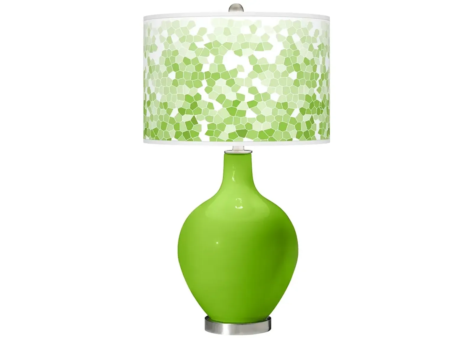 Color Plus Ovo 28 1/2" High Mosaic Shade Neon Green Table Lamp