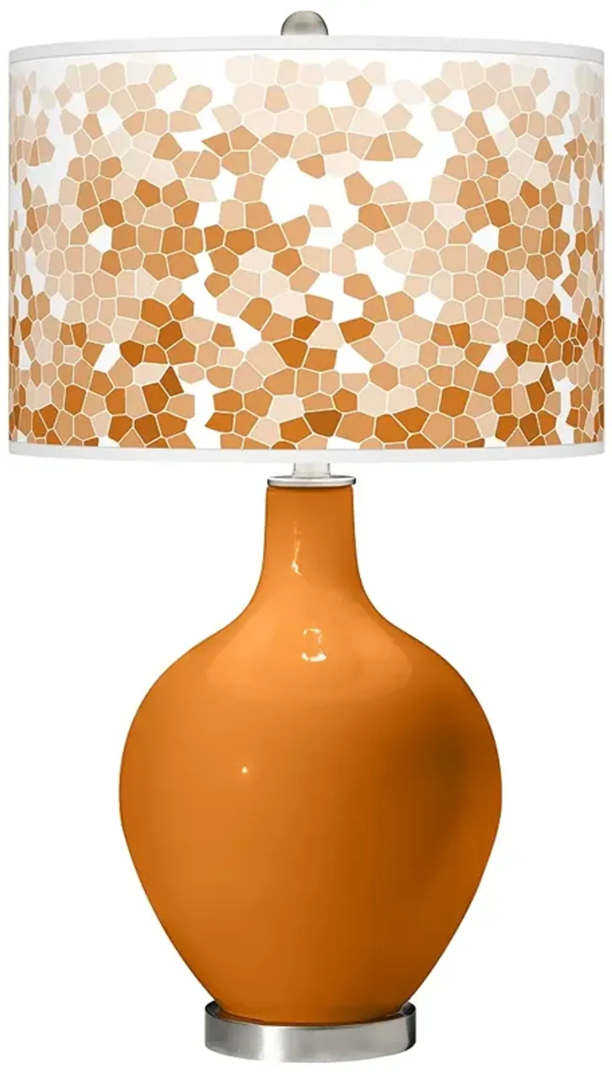 Color Plus Ovo 28 1/2" High Mosaic Shade Cinnamon Spice Table Lamp