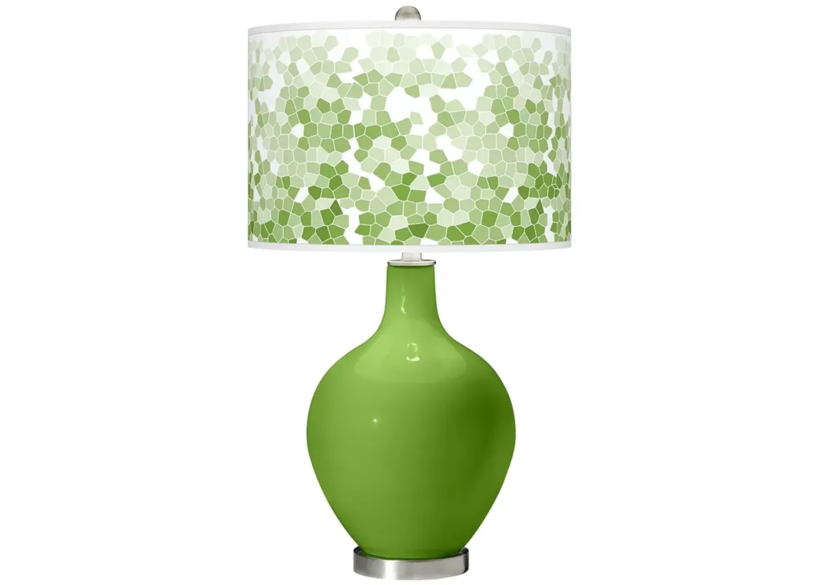 Color Plus Ovo 28 1/2" High Mosaic Shade Rosemary Green Table Lamp