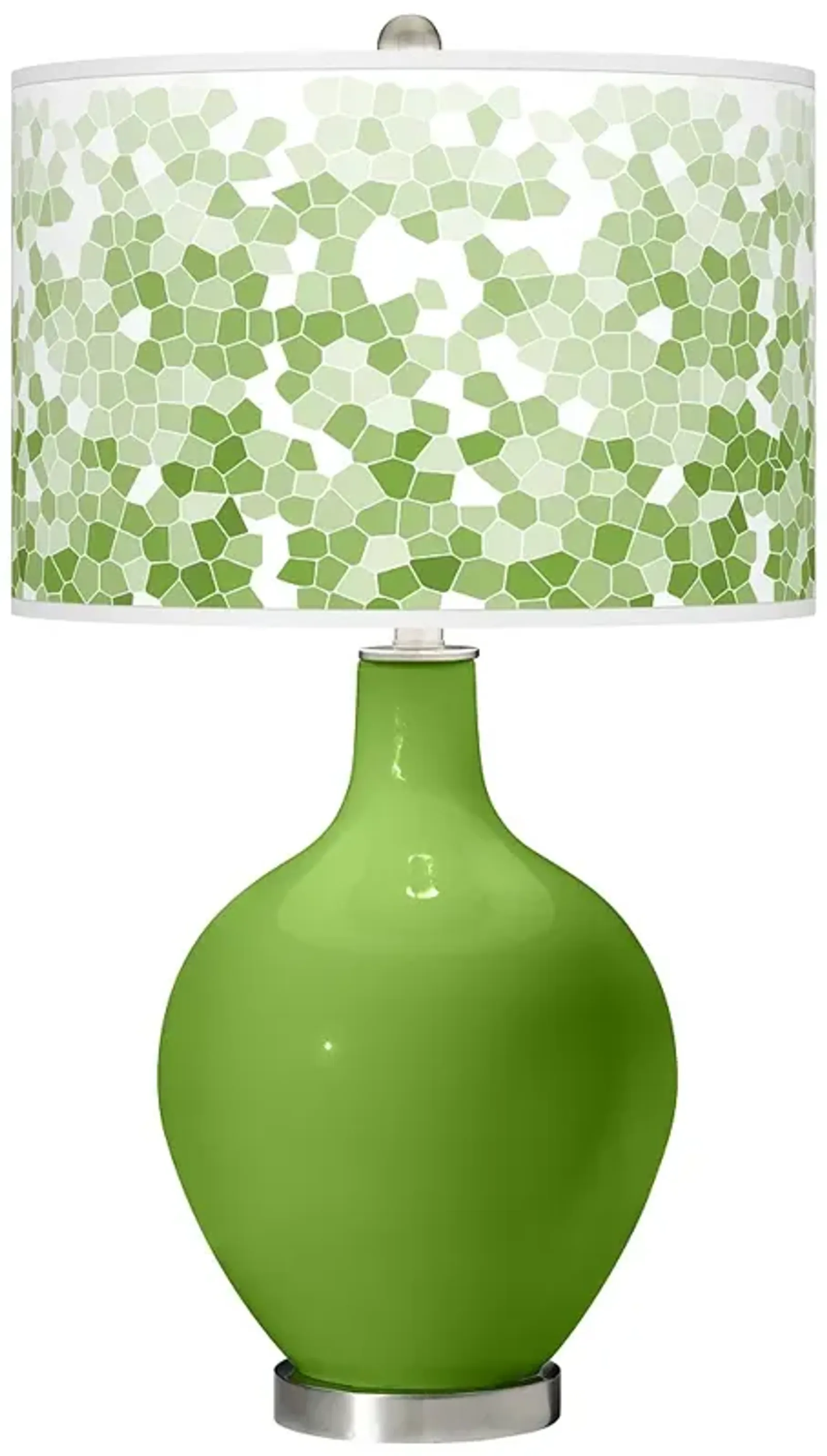 Color Plus Ovo 28 1/2" High Mosaic Shade Rosemary Green Table Lamp