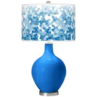 Royal Blue Mosaic Giclee Ovo Table Lamp