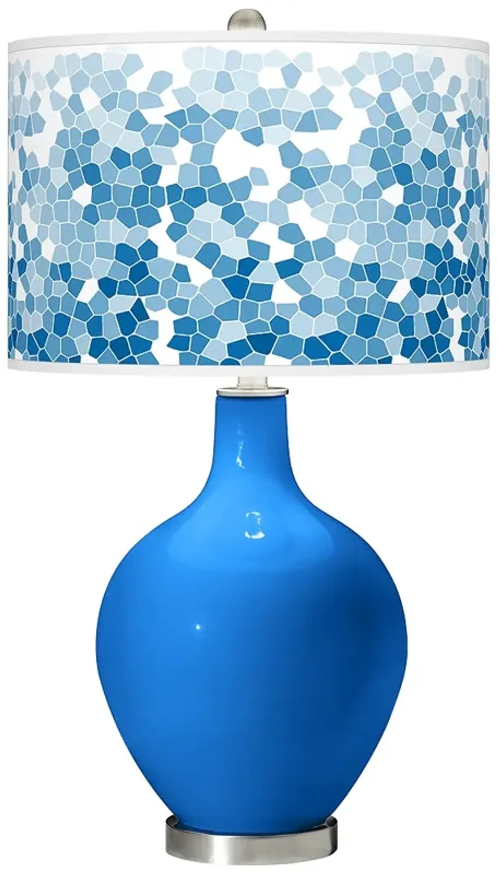 Color Plus Ovo 28 1/2" High Mosaic Shade Royal Blue Table Lamp