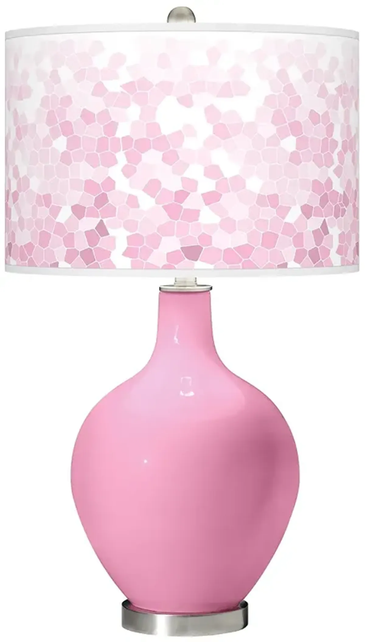 Color Plus Ovo 28 1/2" High Mosaic Shade Candy Pink Table Lamp