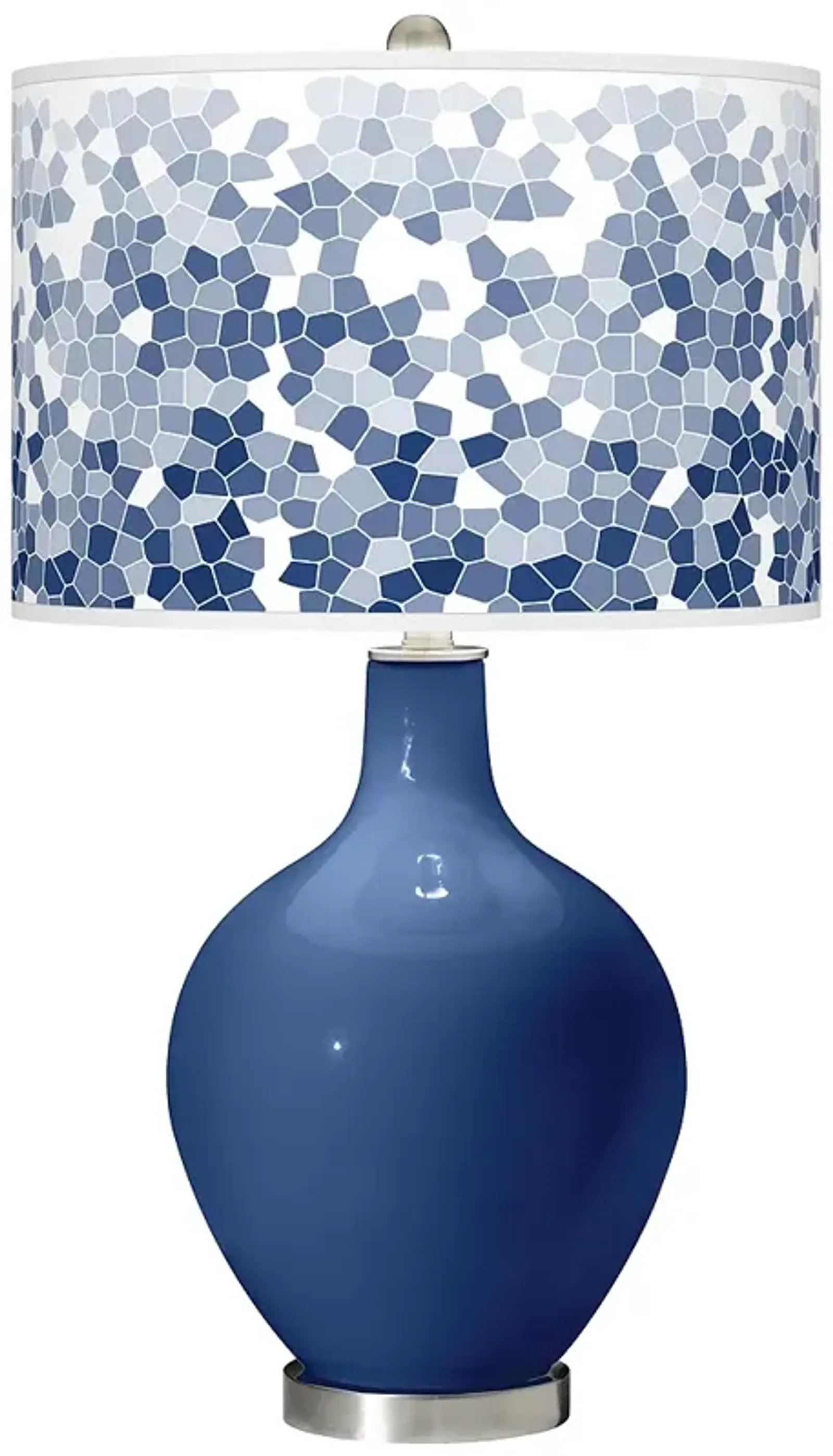 Color Plus Ovo 28 1/2" High Mosaic Shade Monaco Blue Table Lamp