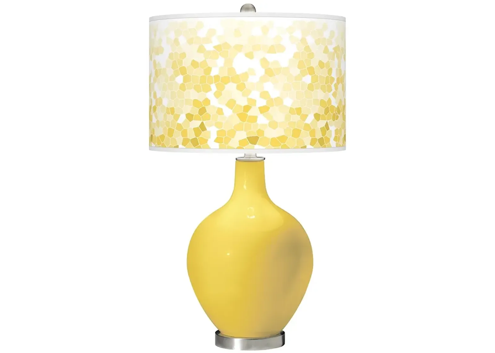 Color Plus Ovo 28 1/2" High Mosaic Shade Lemon Zest Yellow Table Lamp