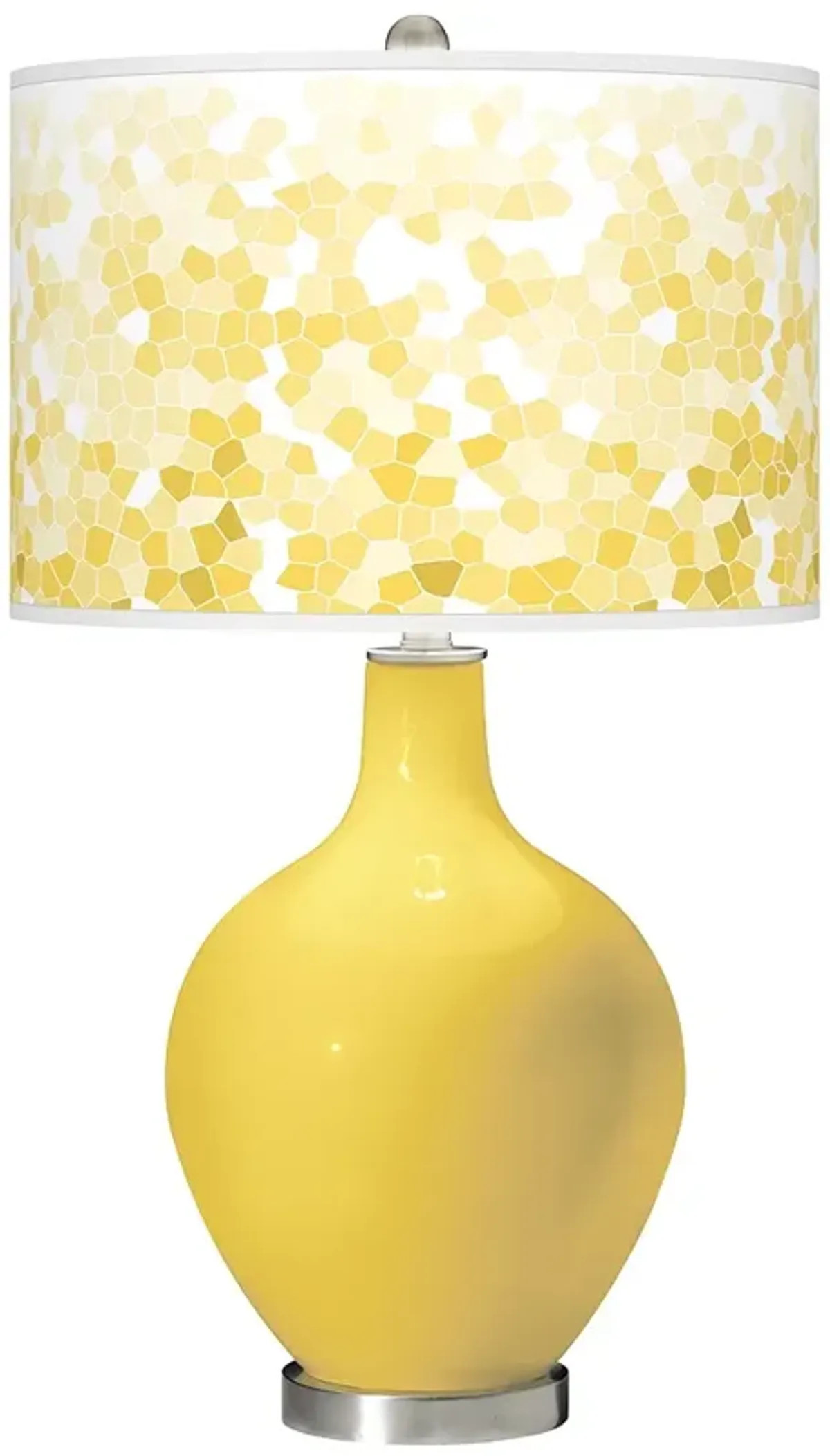 Color Plus Ovo 28 1/2" High Mosaic Shade Lemon Zest Yellow Table Lamp