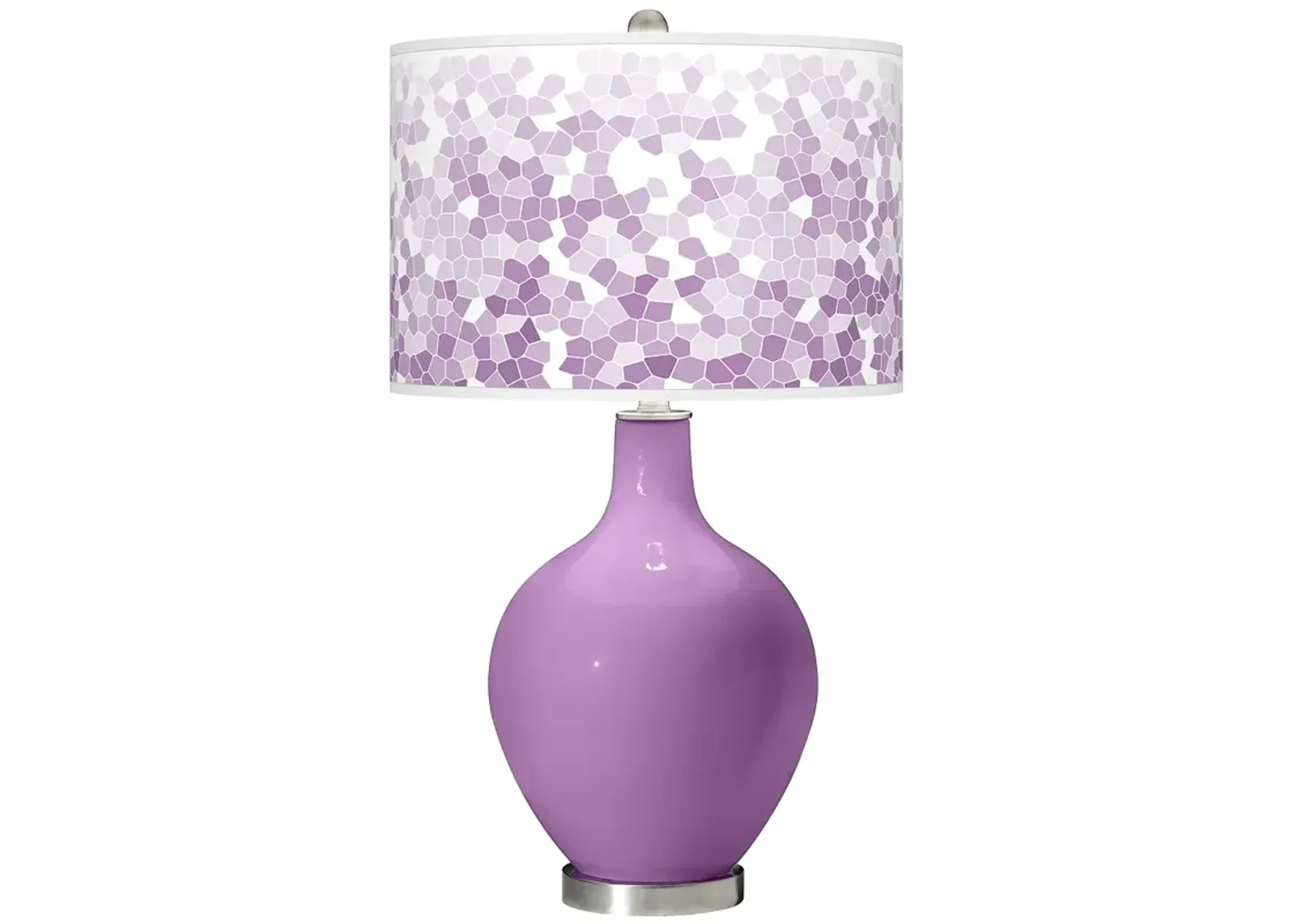 Color Plus Ovo 28 1/2" Mosaic Shade African Violet Purple Table Lamp