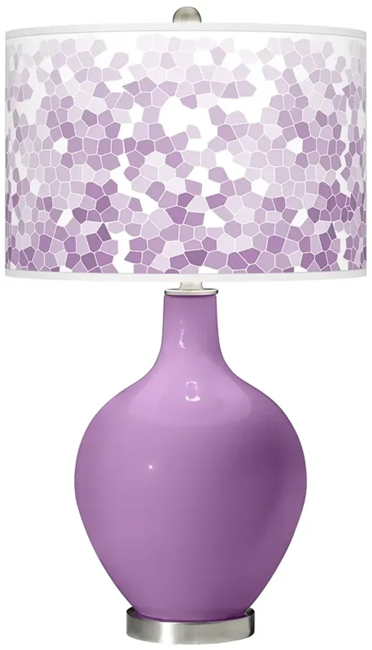 Color Plus Ovo 28 1/2" Mosaic Shade African Violet Purple Table Lamp