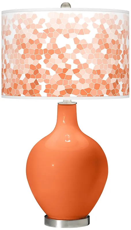 Nectarine Mosaic Giclee Ovo Table Lamp