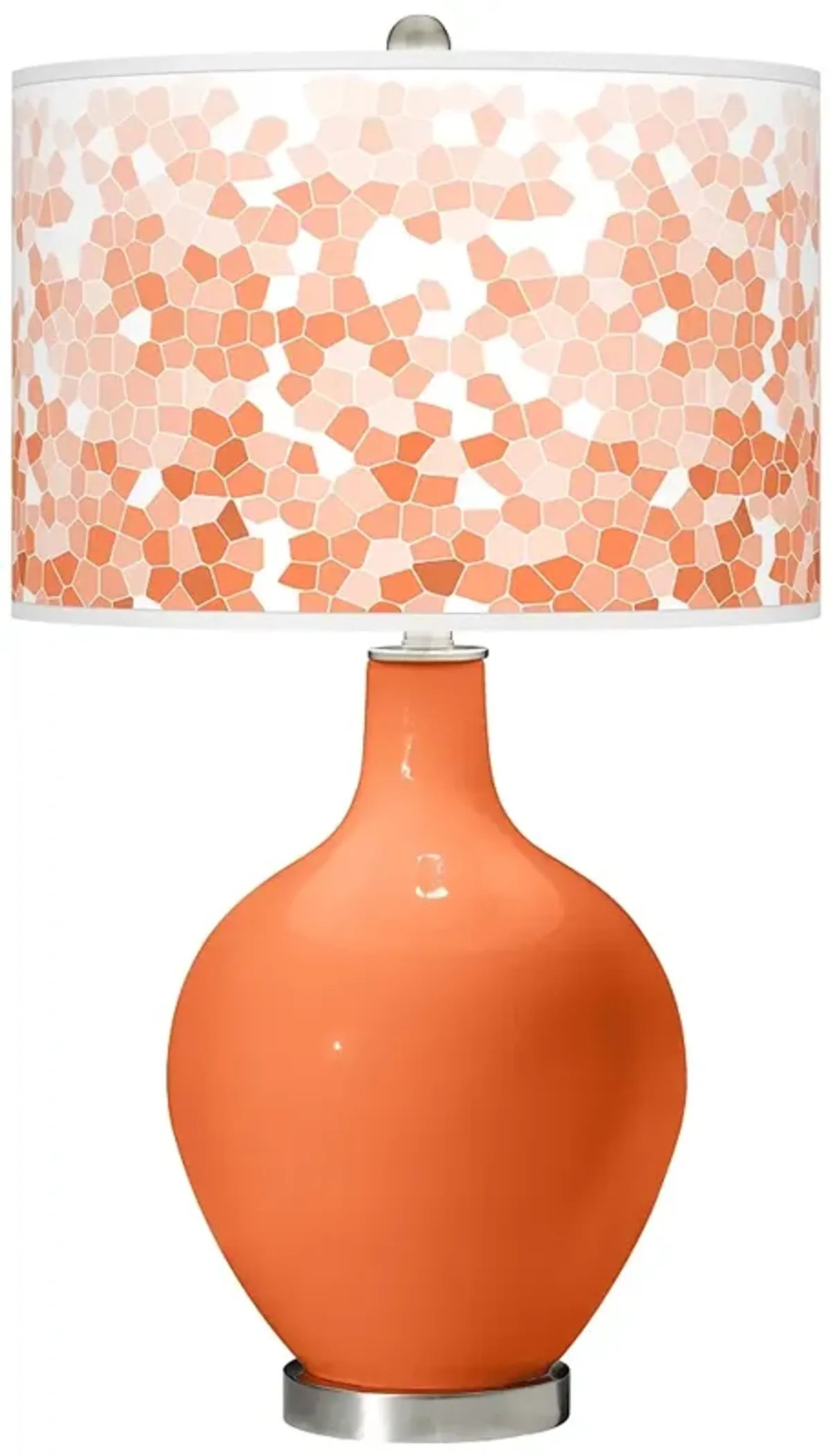 Color Plus Ovo 28 1/2" High Mosaic Shade Nectarine Orange Table Lamp