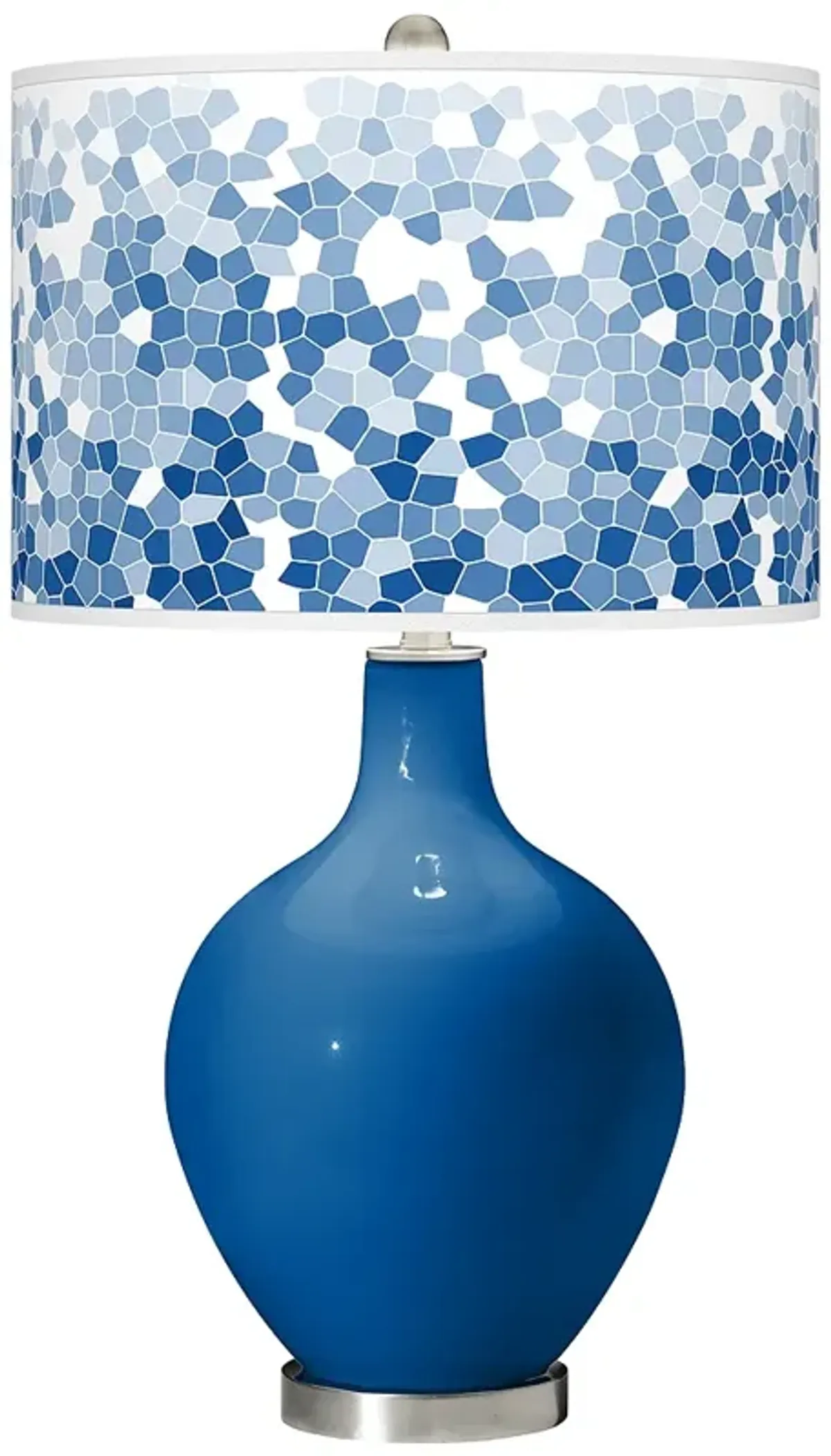 Color Plus Ovo 28 1/2" High Mosaic Shade Hyper Blue Table Lamp