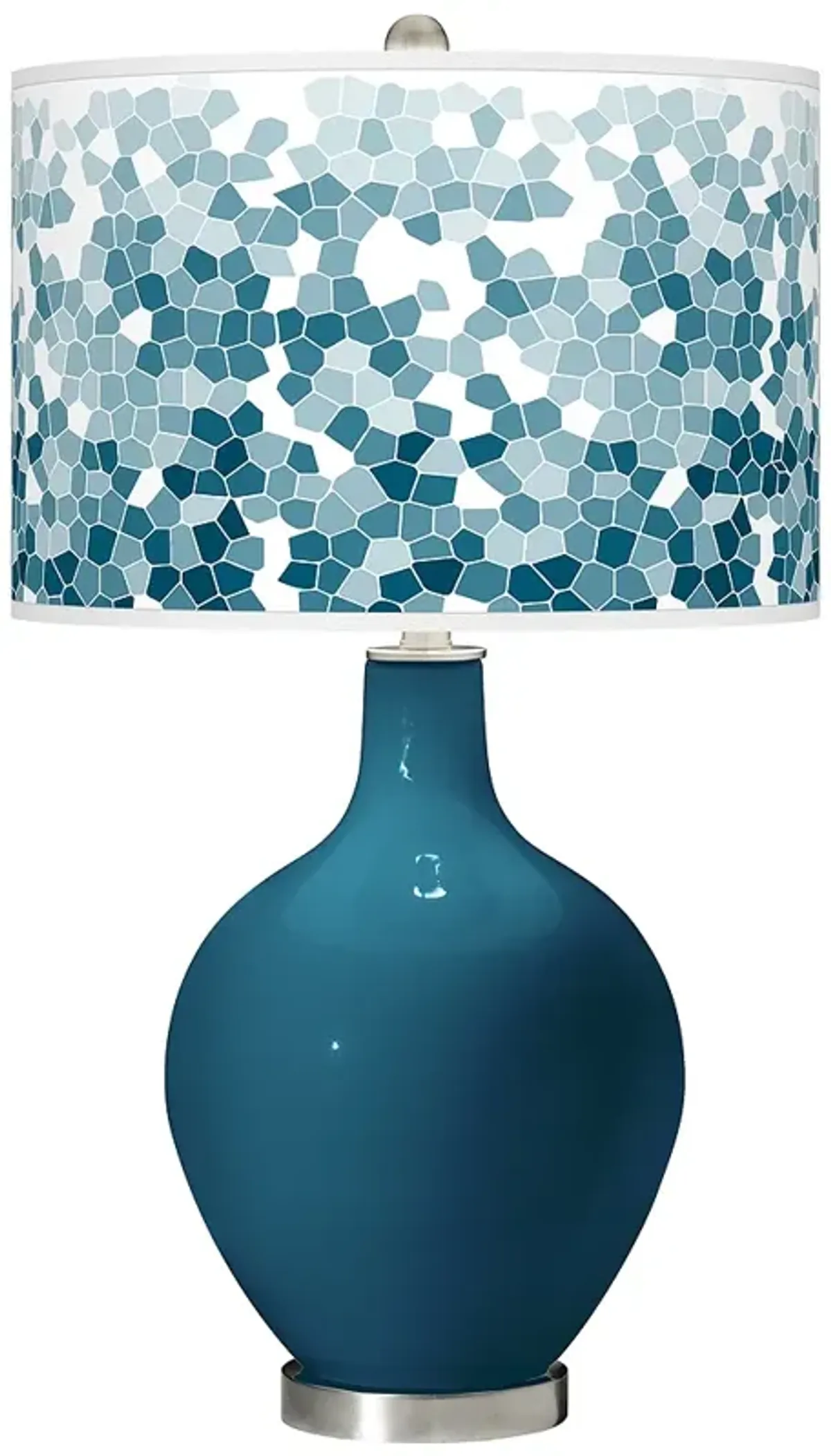 Color Plus Ovo 28 1/2" High Oceanside Mosaic Giclee Ovo Table Lamp